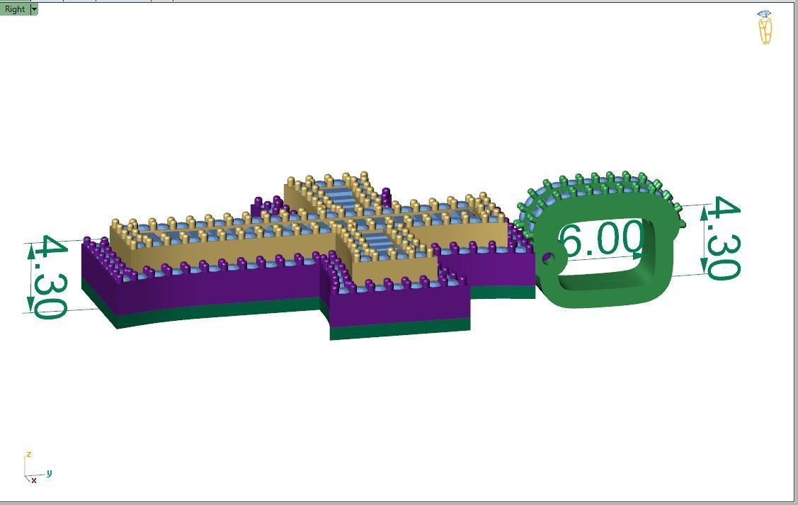 Custom Crusader Cross Diamond Pendant - Cruz Bizantina Necklace 3D print model_7