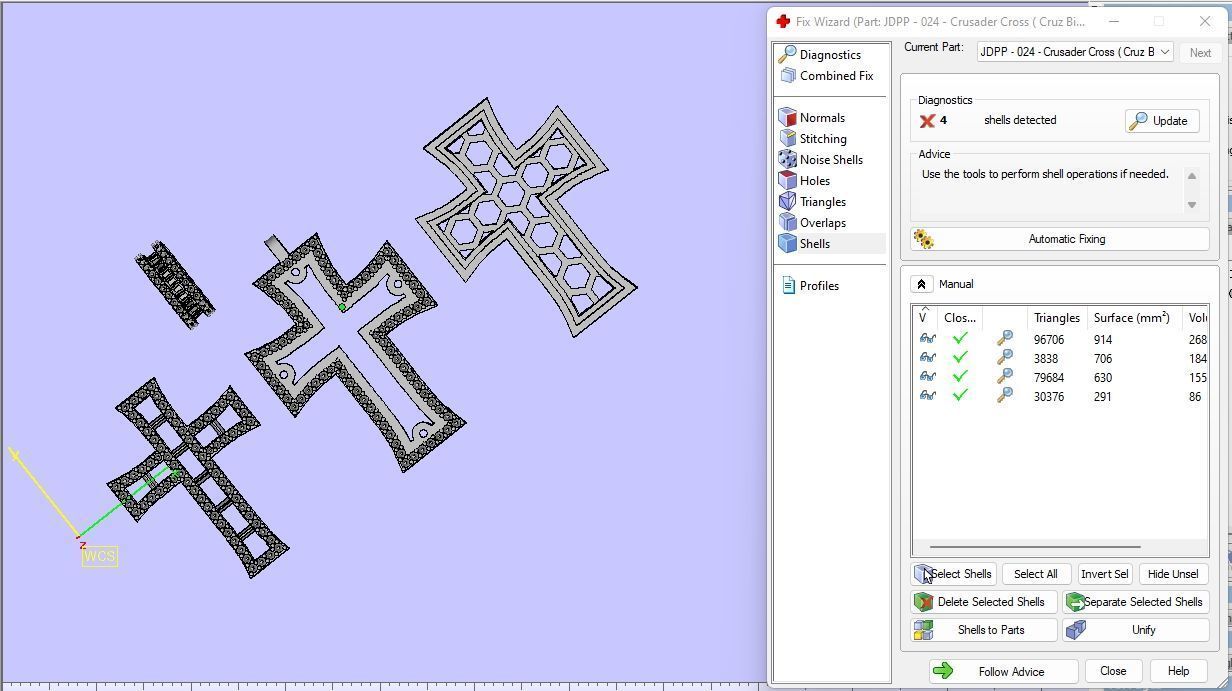 Custom Crusader Cross Diamond Pendant - Cruz Bizantina Necklace 3D print model_19