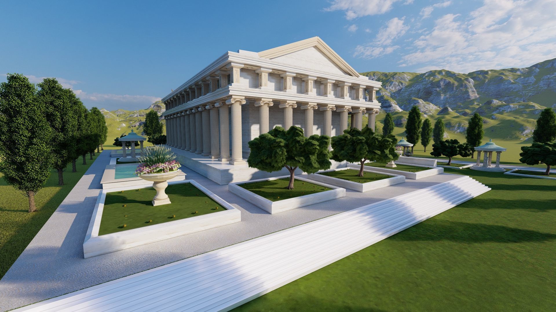 Parthenon-Historical Greek Temple 3D model_4