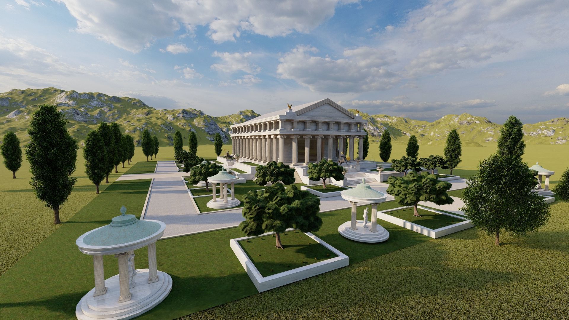 Parthenon-Historical Greek Temple 3D model_9