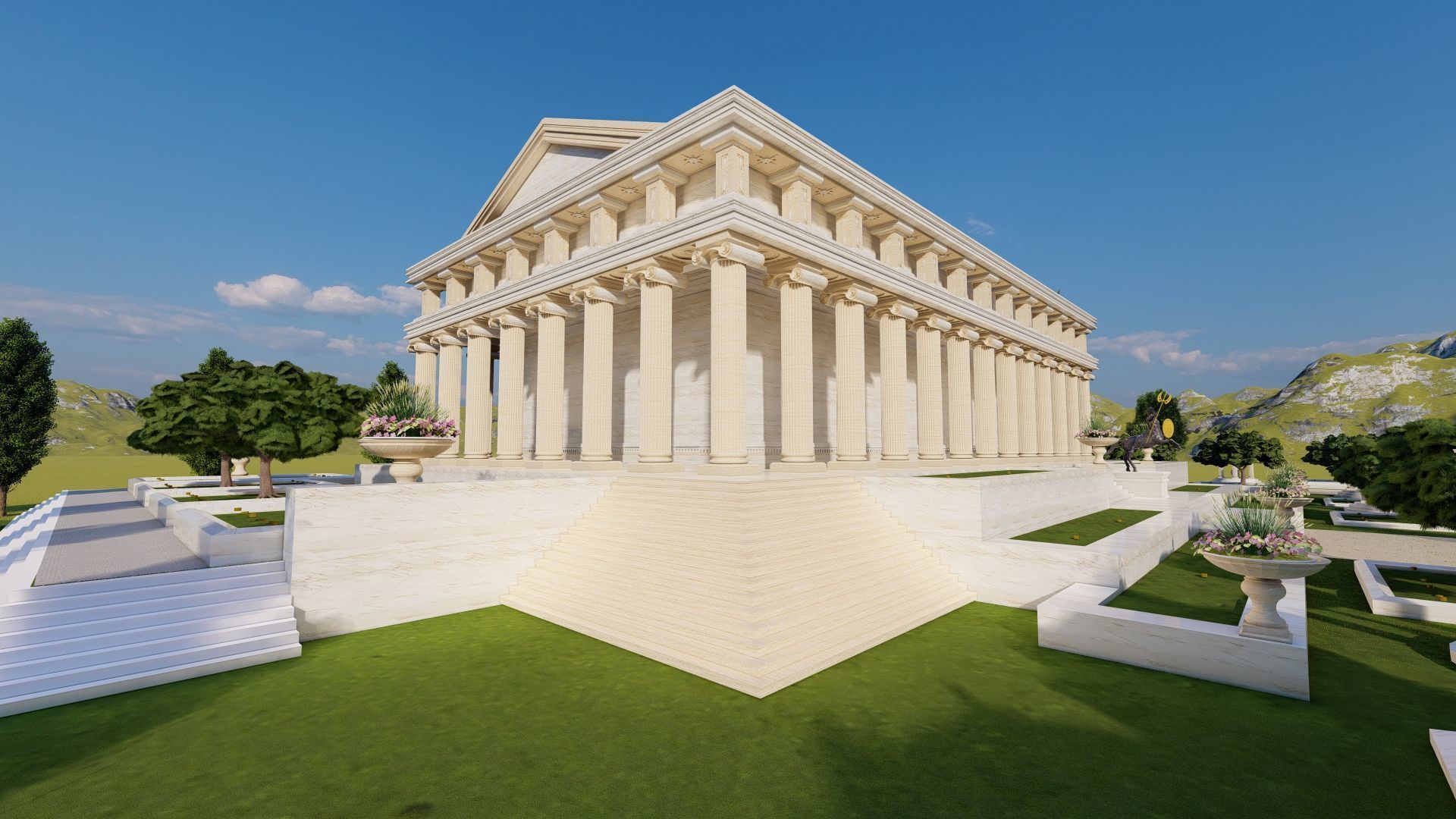 Parthenon-Historical Greek Temple 3D model_8