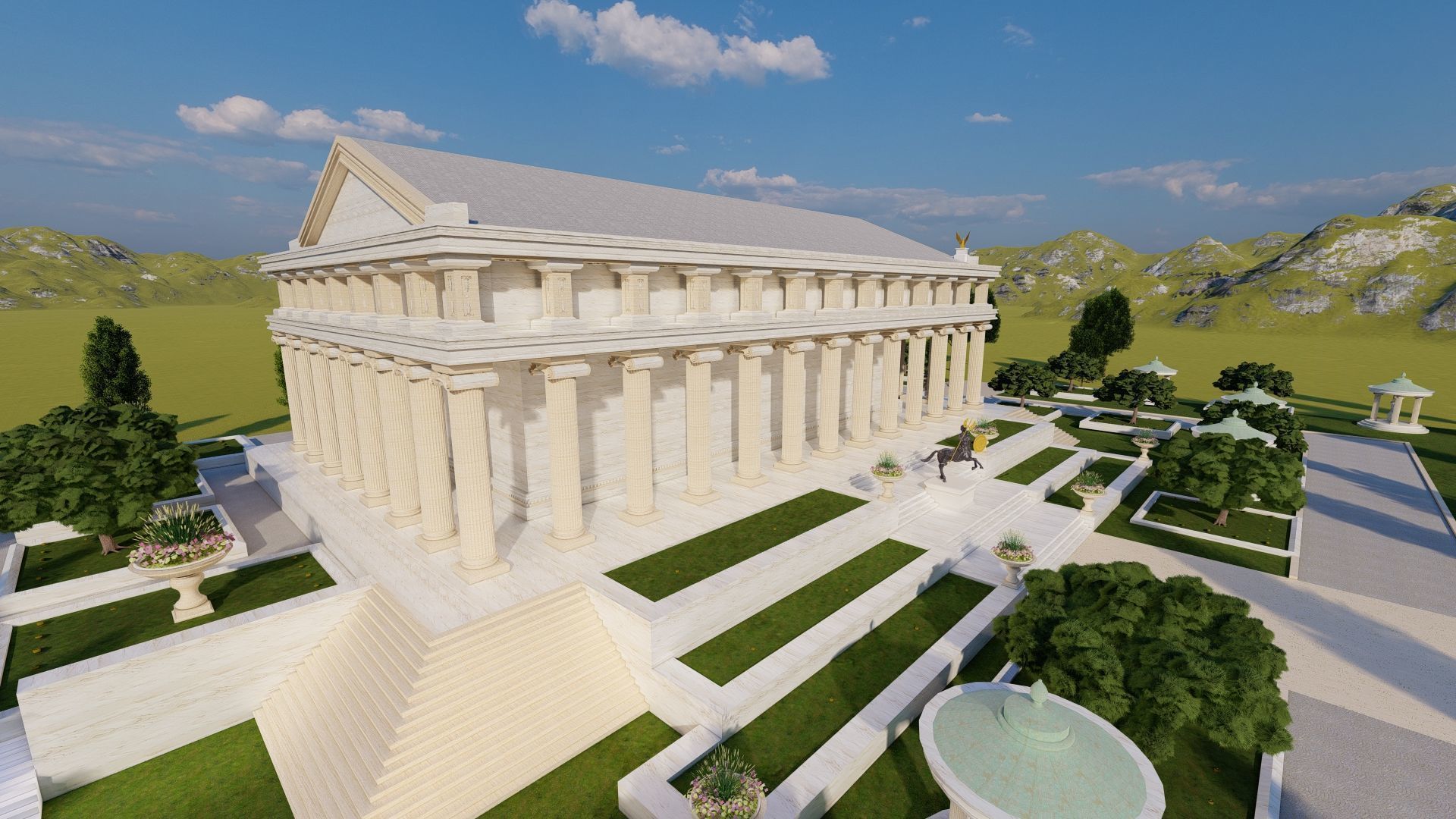 Parthenon-Historical Greek Temple 3D model_11