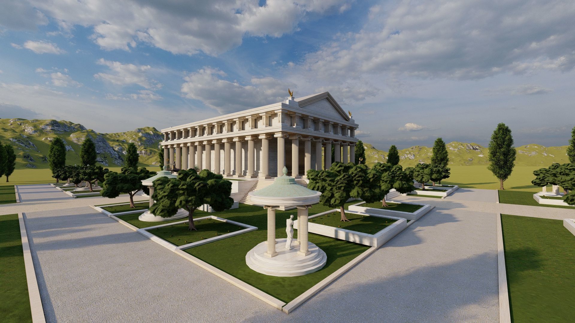 Parthenon-Historical Greek Temple 3D model_7