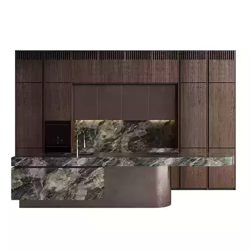 Modern Kitchen with Island 3D model