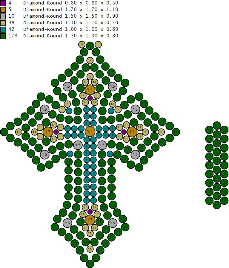 Custom Gothic Cross Diamond Pendant - Gothic Cross Necklace 3D print model_21