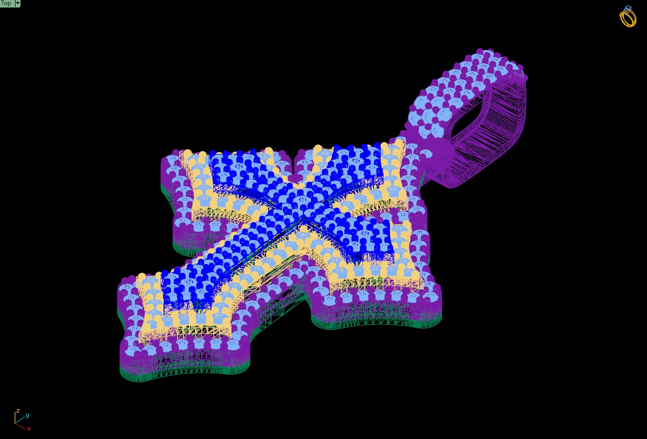 Custom Gothic Cross Diamond Pendant - Gothic Cross Necklace 3D print model_17