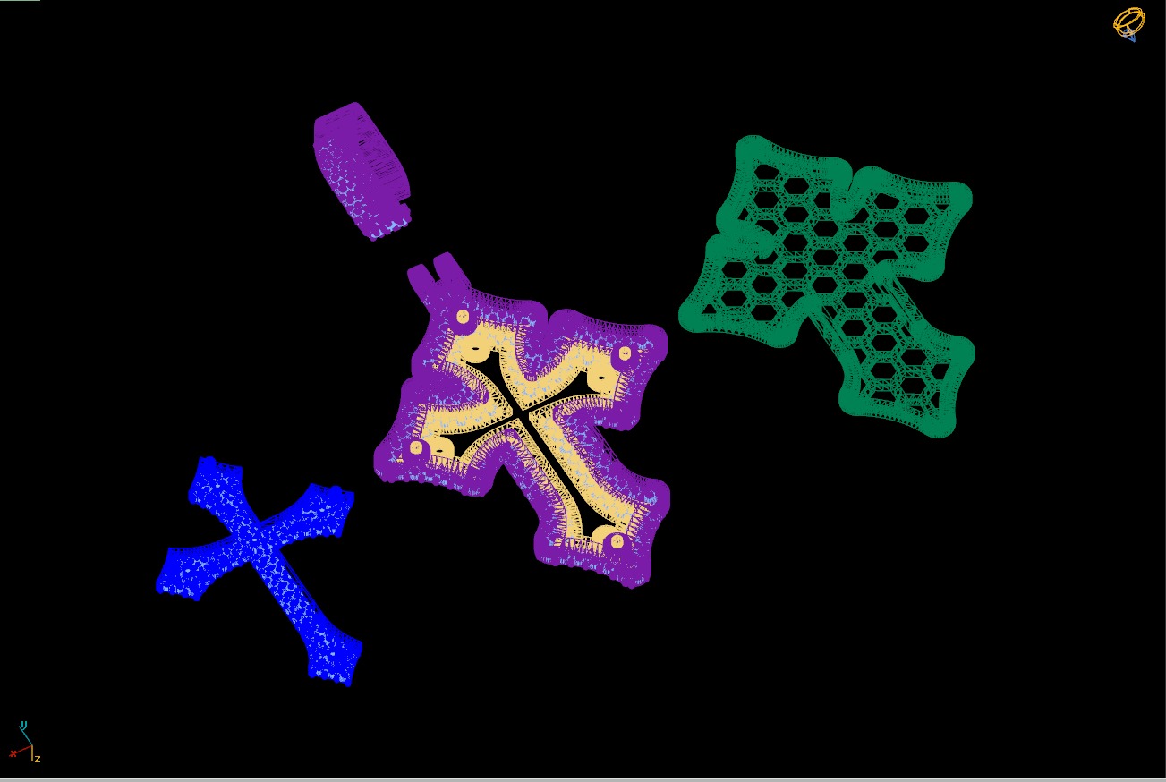 Custom Gothic Cross Diamond Pendant - Gothic Cross Necklace 3D print model_20