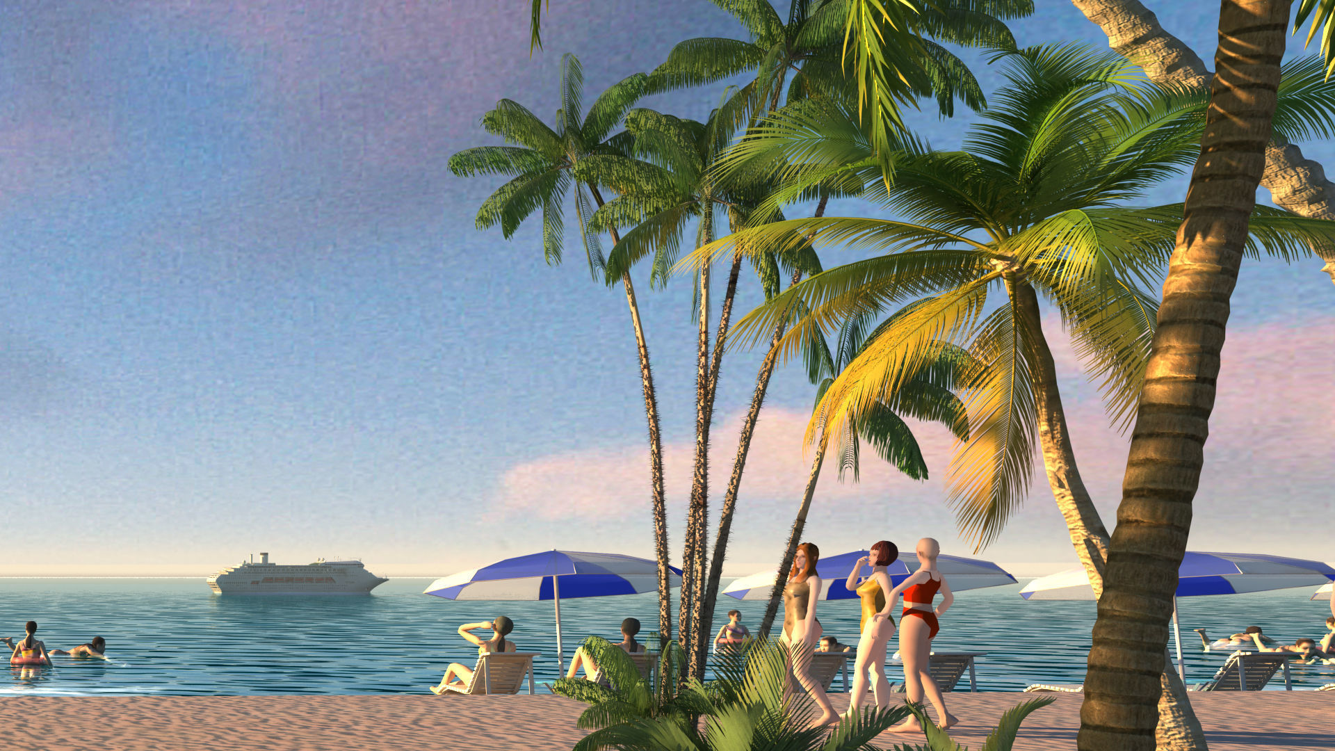 beach 3D model_5