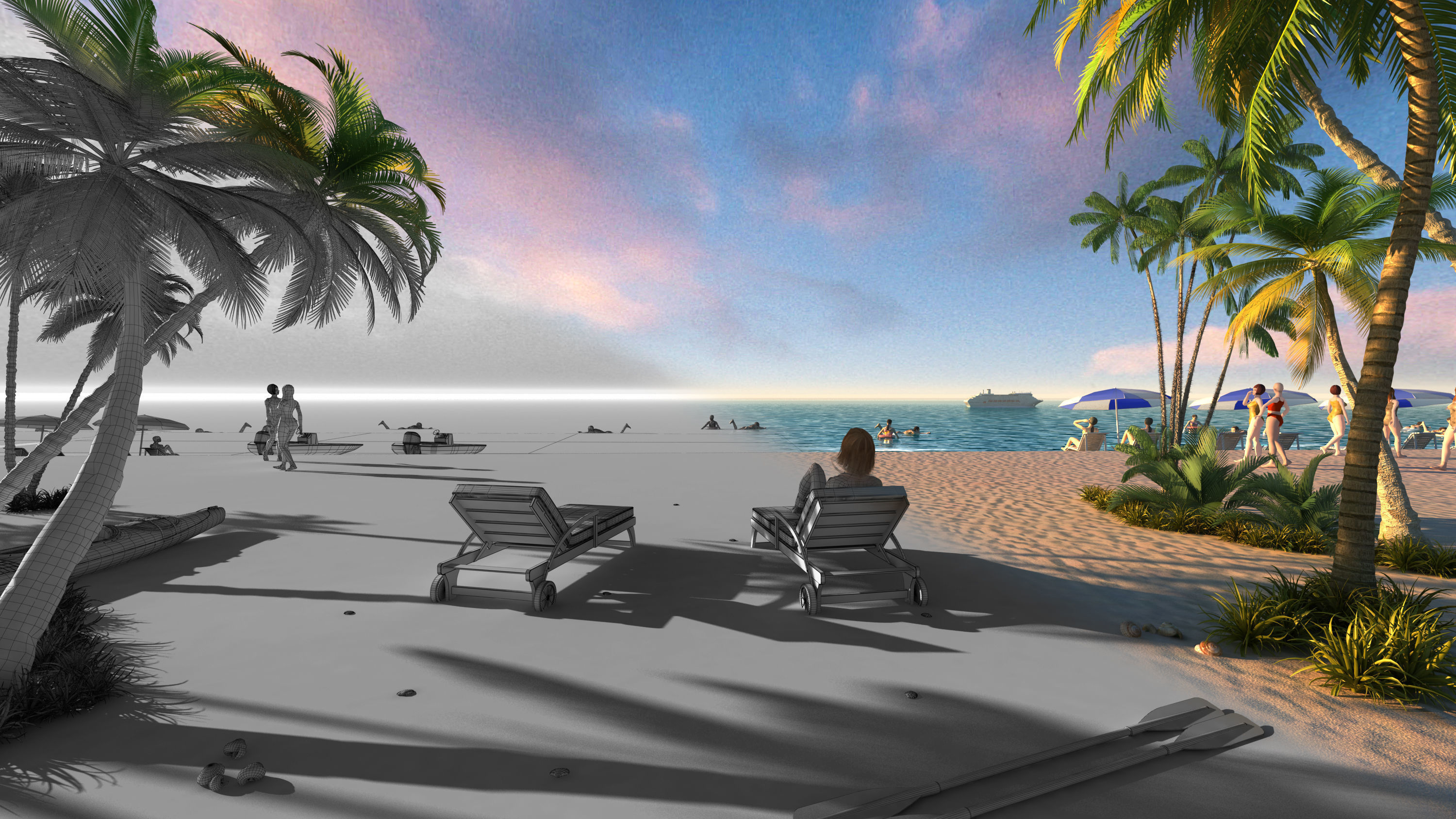 beach 3D model_6