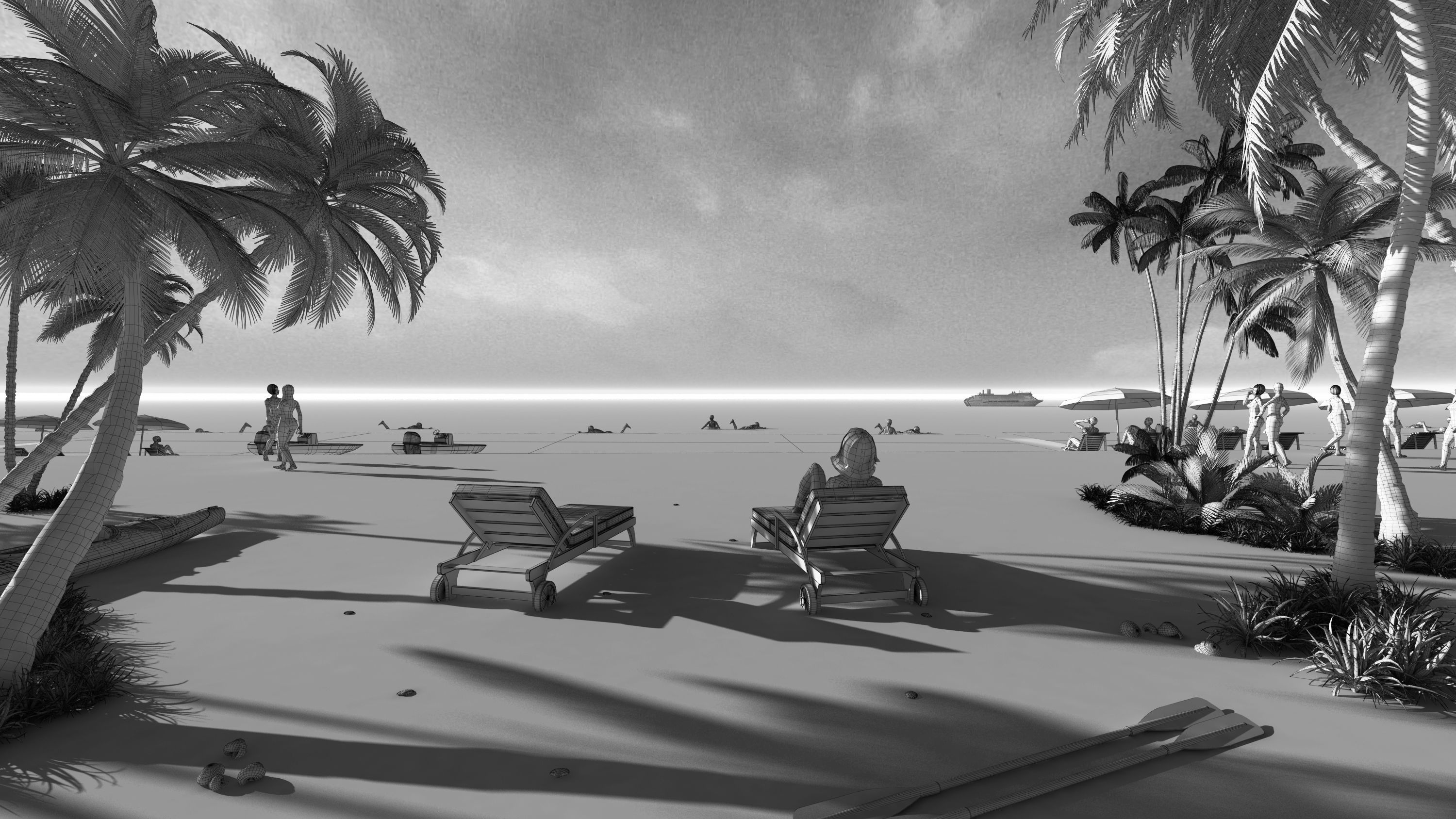 beach 3D model_7