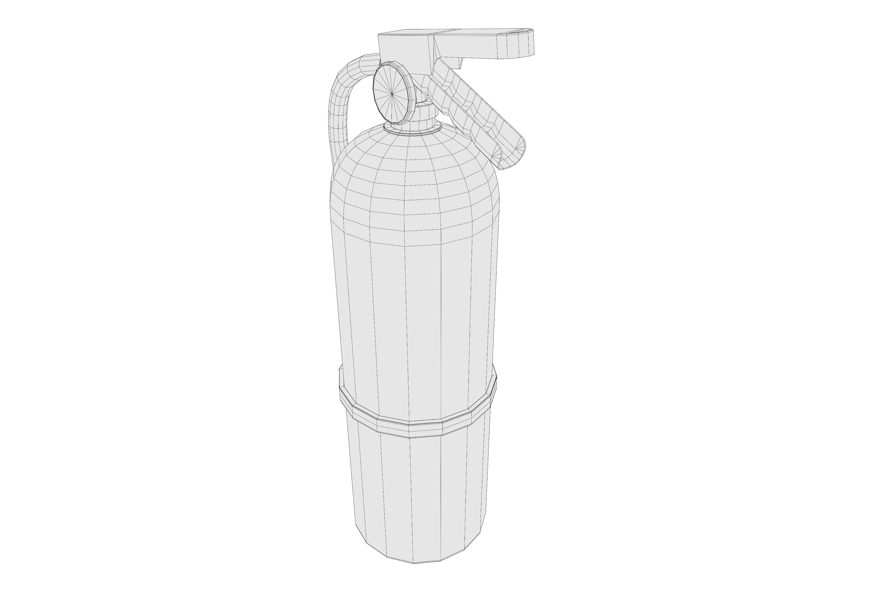 Fire extinguisher pbr Low-poly 3D model_6
