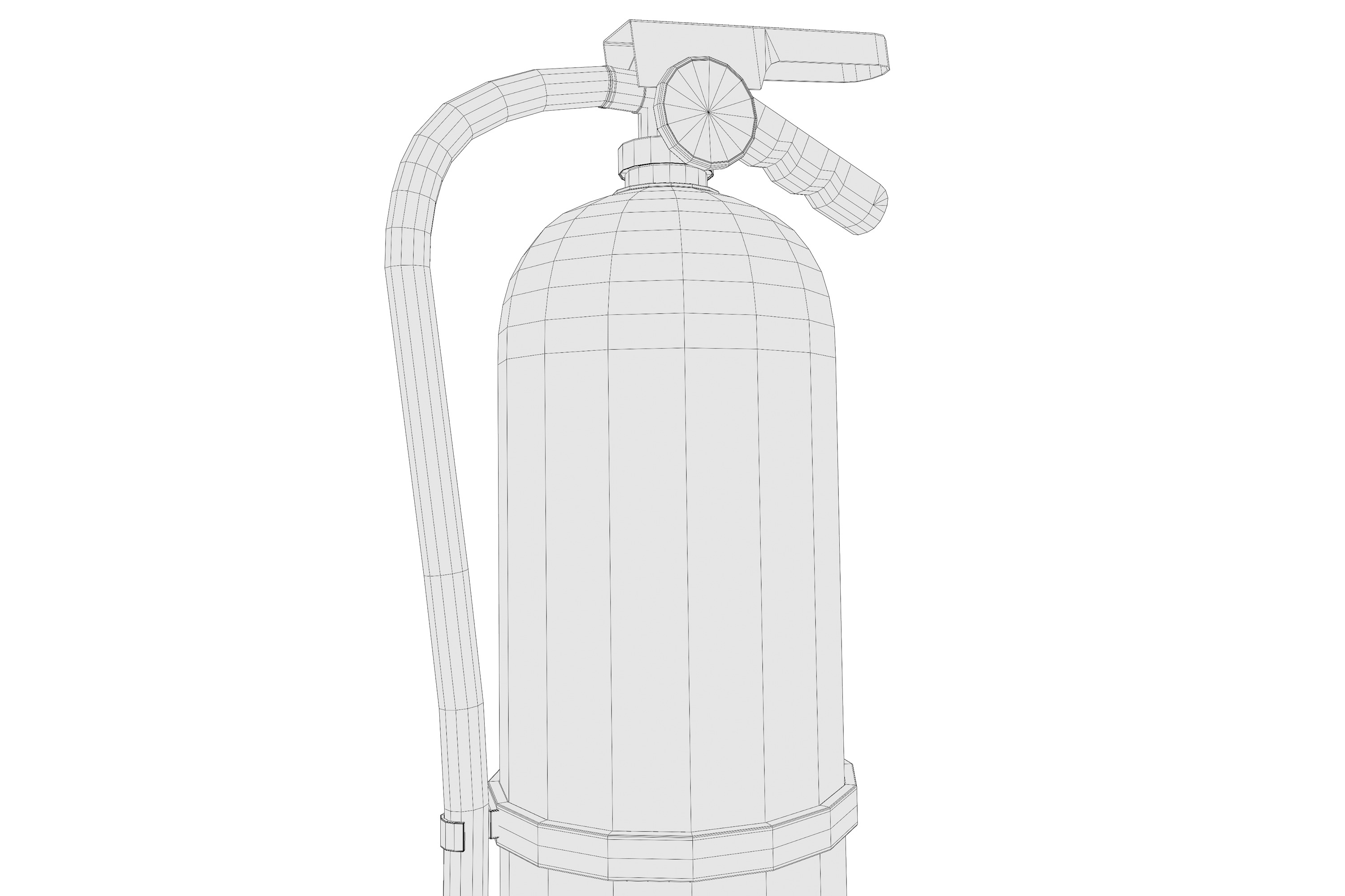 Fire extinguisher pbr Low-poly 3D model_8