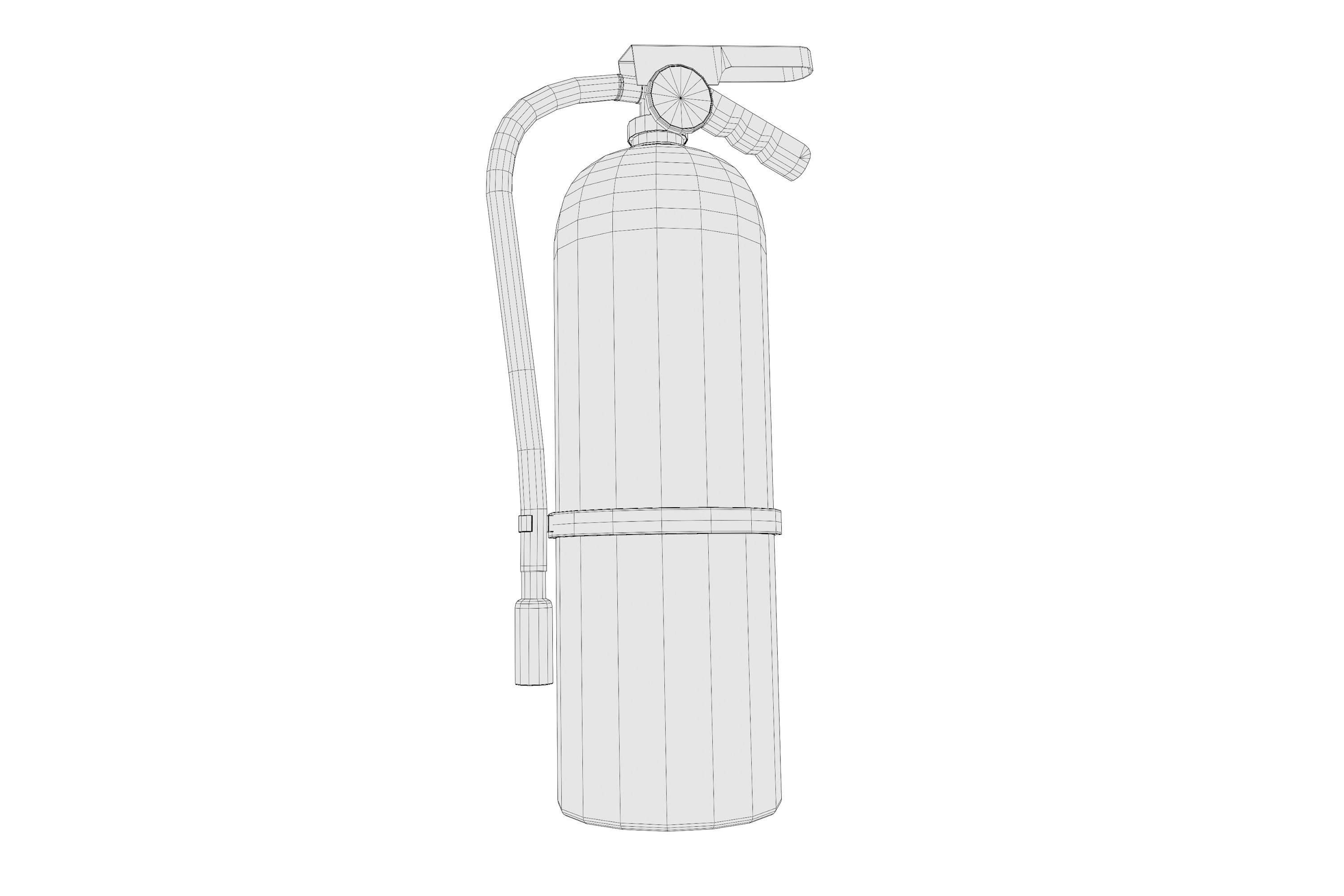 Fire extinguisher pbr Low-poly 3D model_9