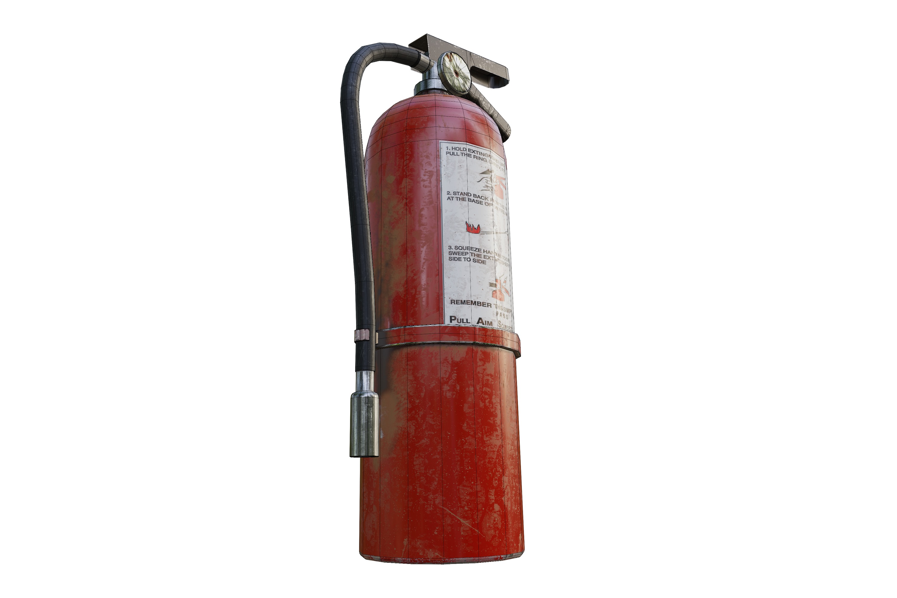 Fire extinguisher pbr Low-poly 3D model_12