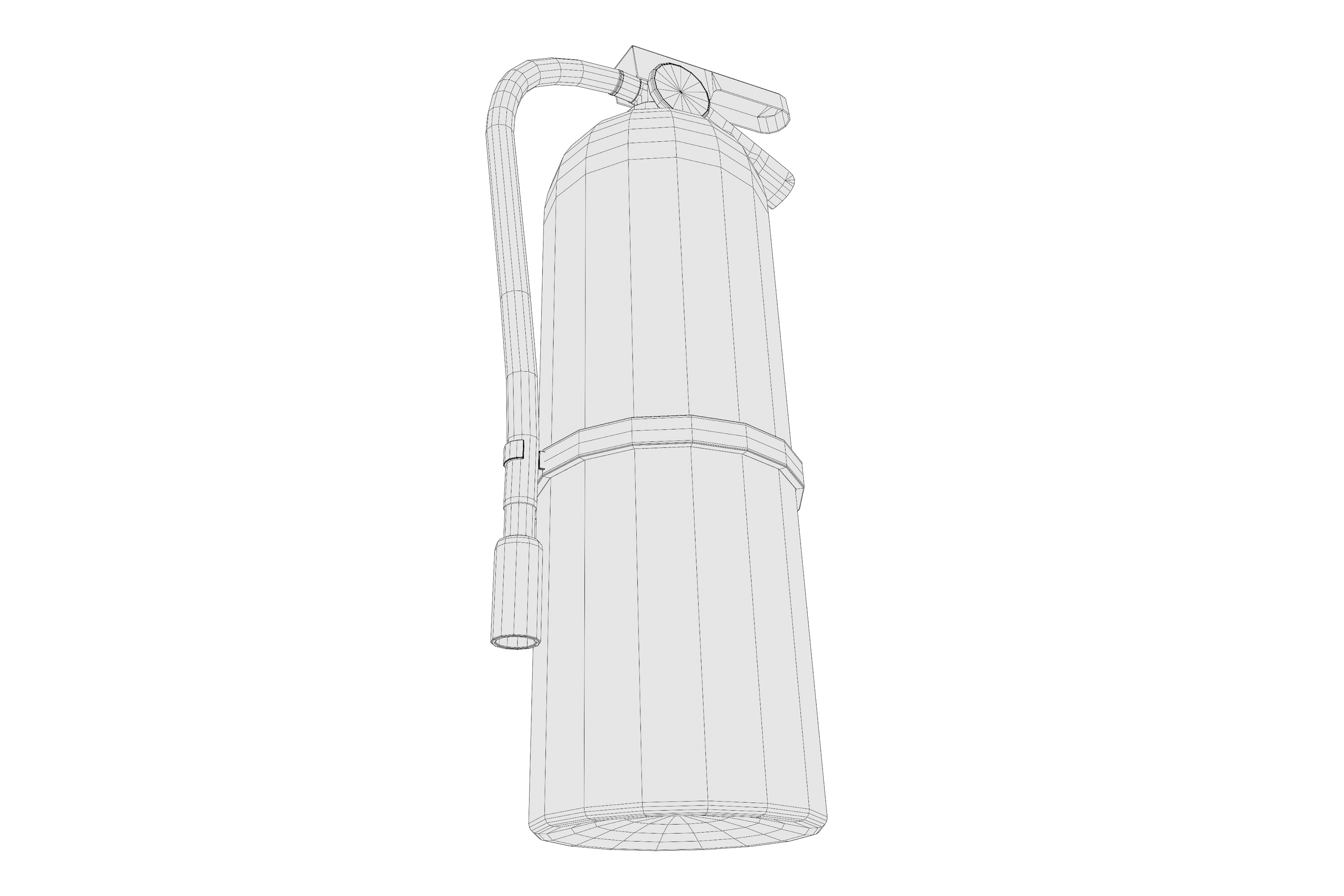 Fire extinguisher pbr Low-poly 3D model_7