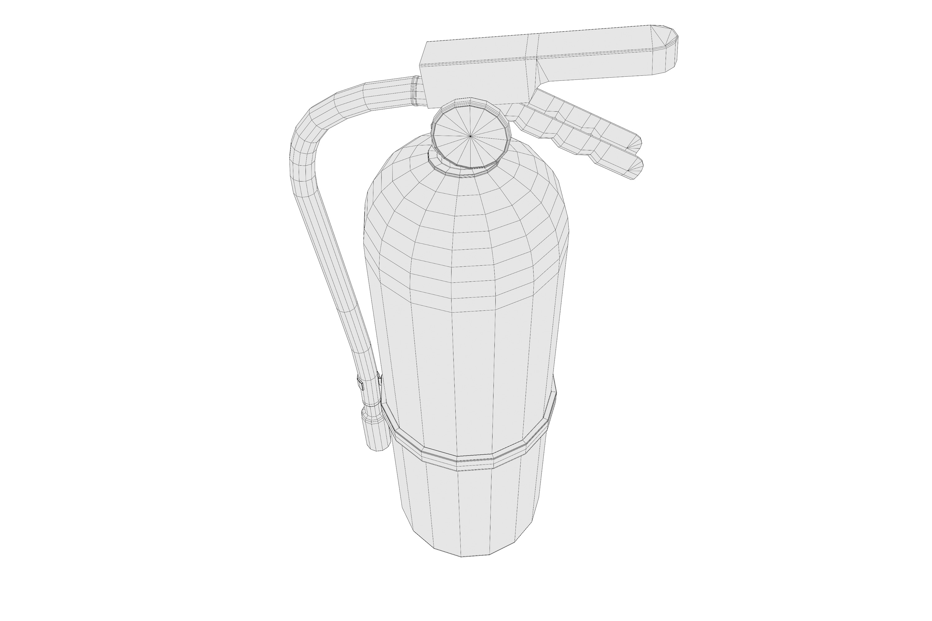Fire extinguisher pbr Low-poly 3D model_5
