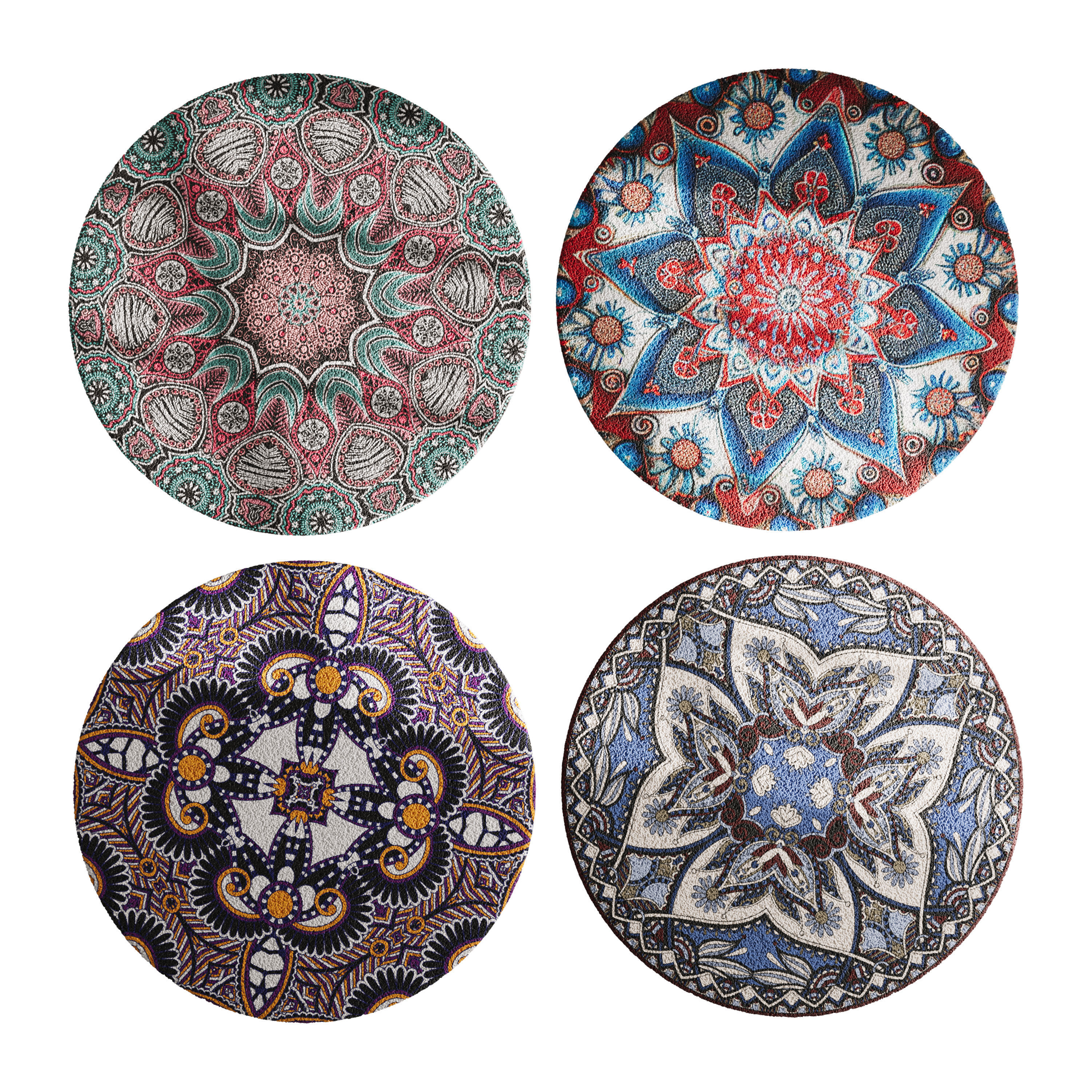 round carpet 30 3D model_2