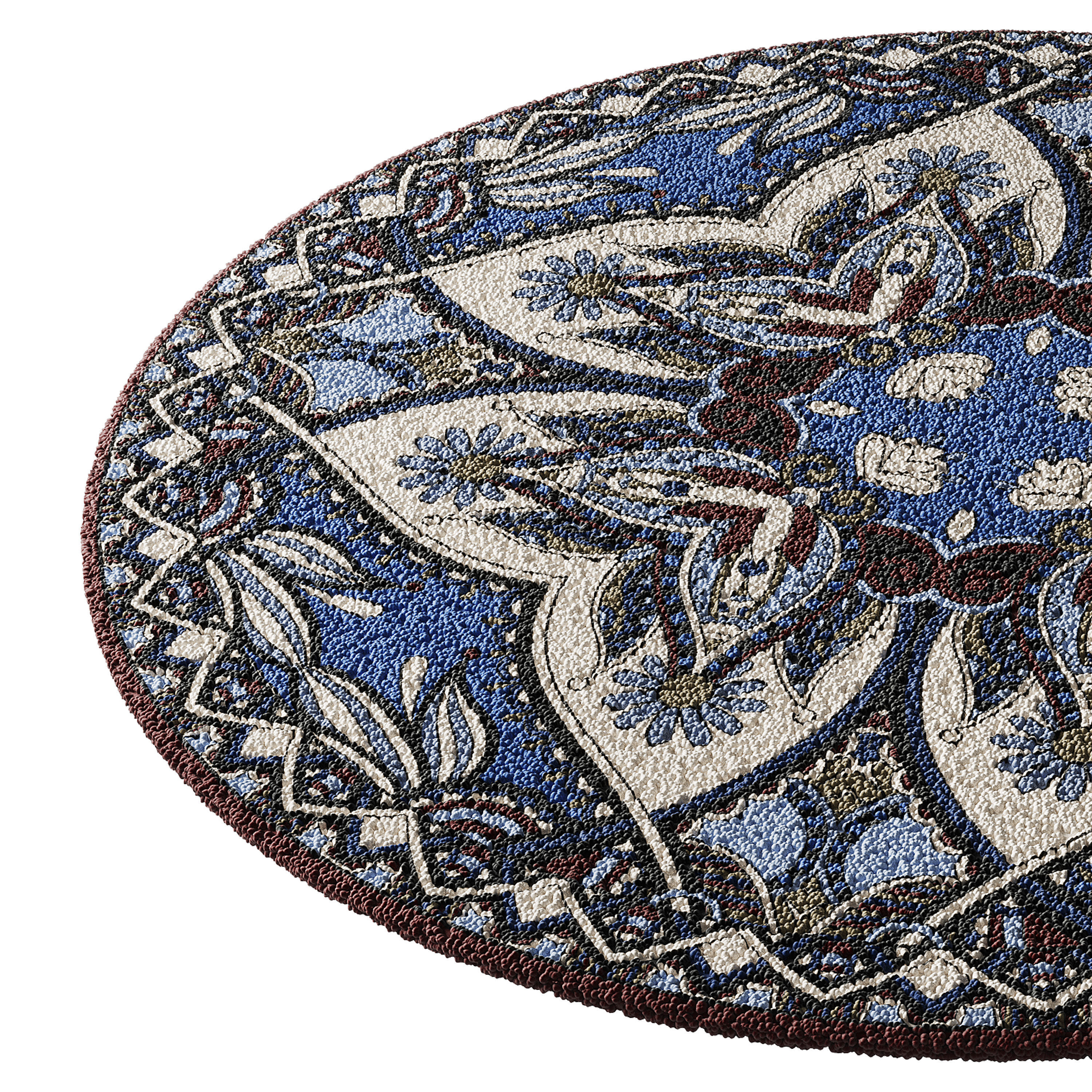 round carpet 30 3D model_10