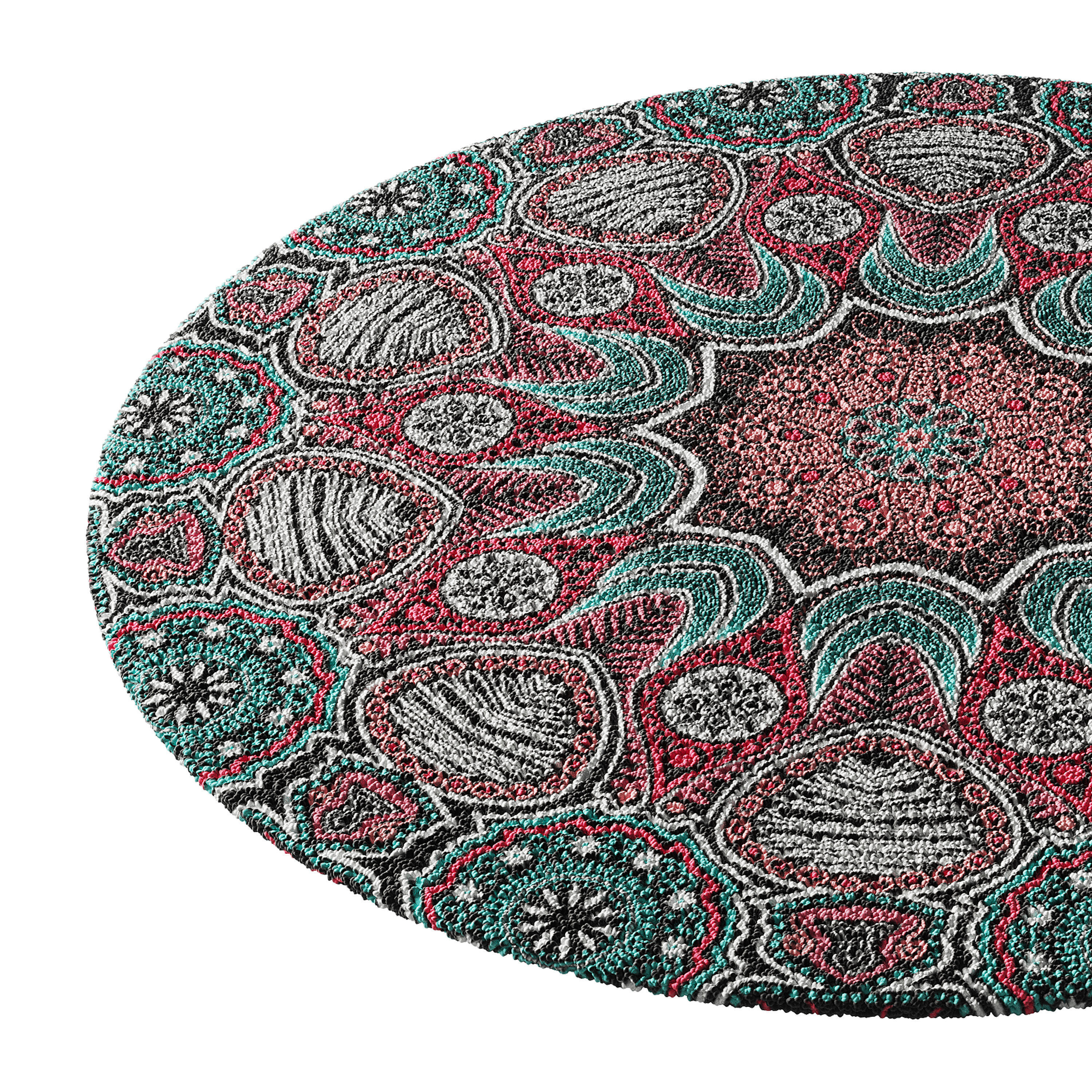 round carpet 30 3D model_12