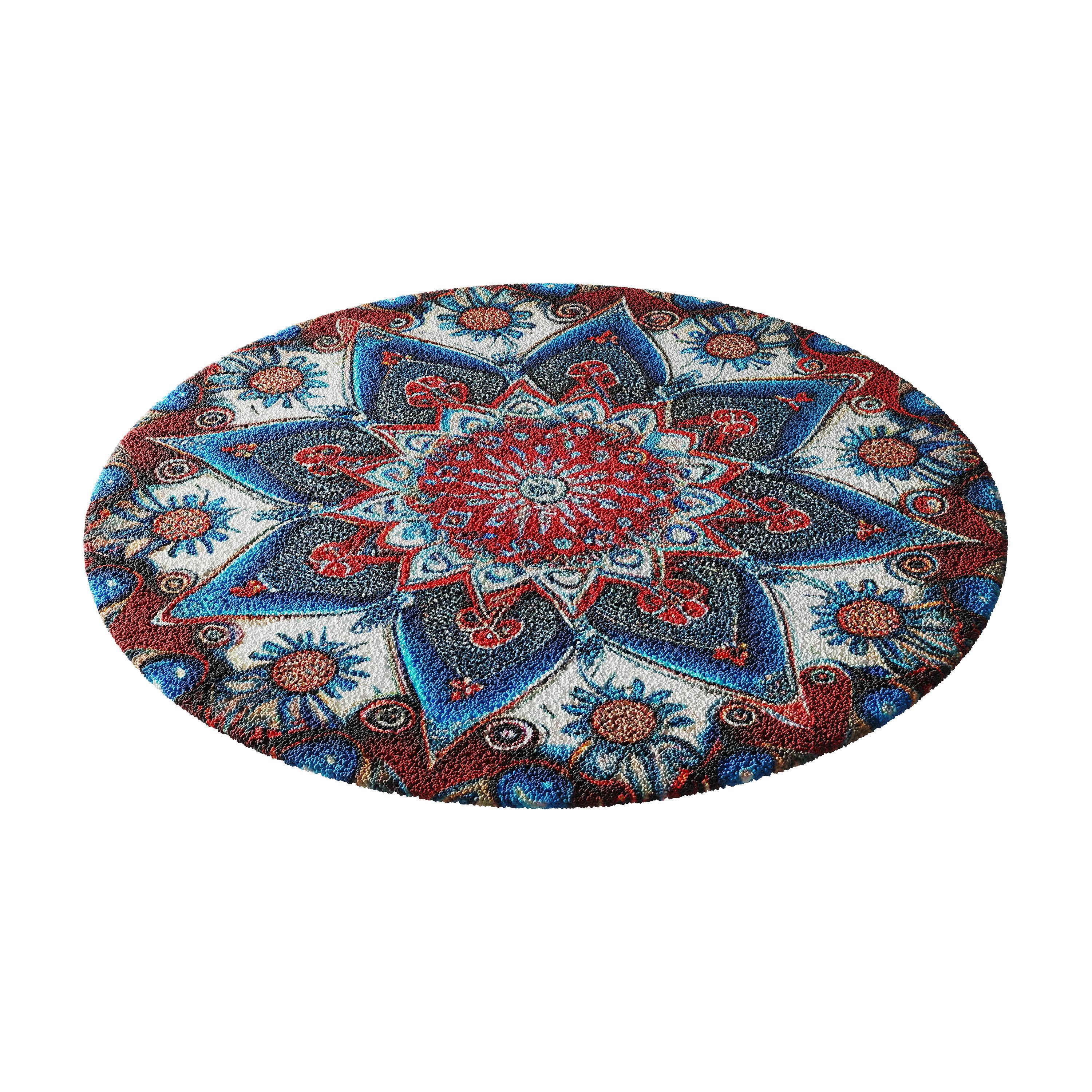 round carpet 30 3D model_3