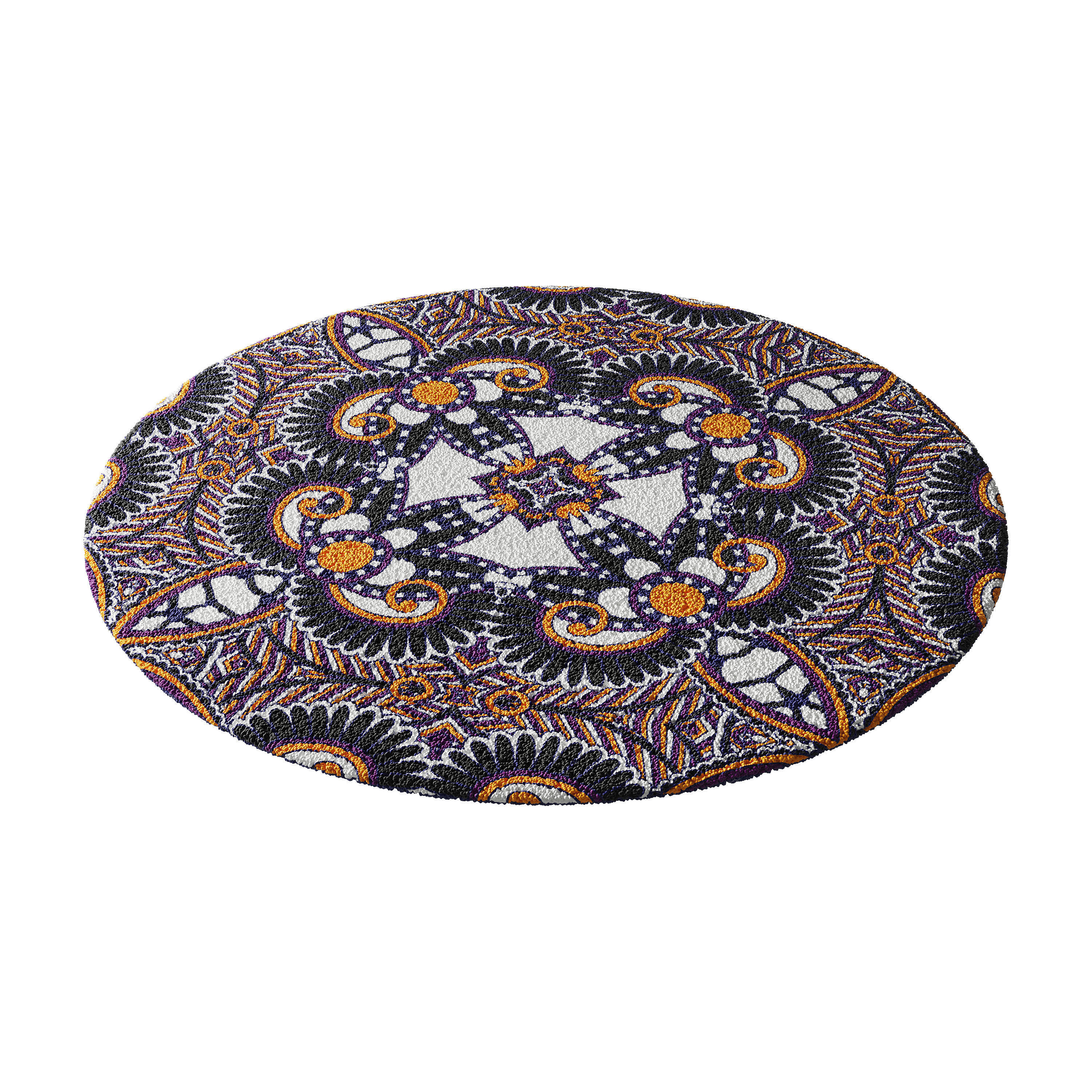 round carpet 30 3D model_6
