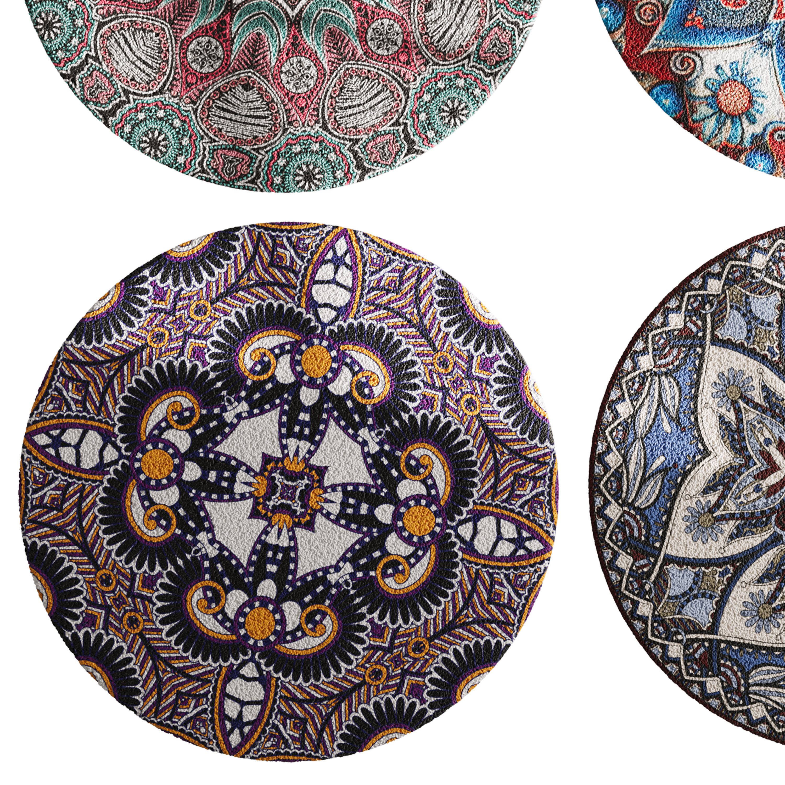 round carpet 30 3D model_11