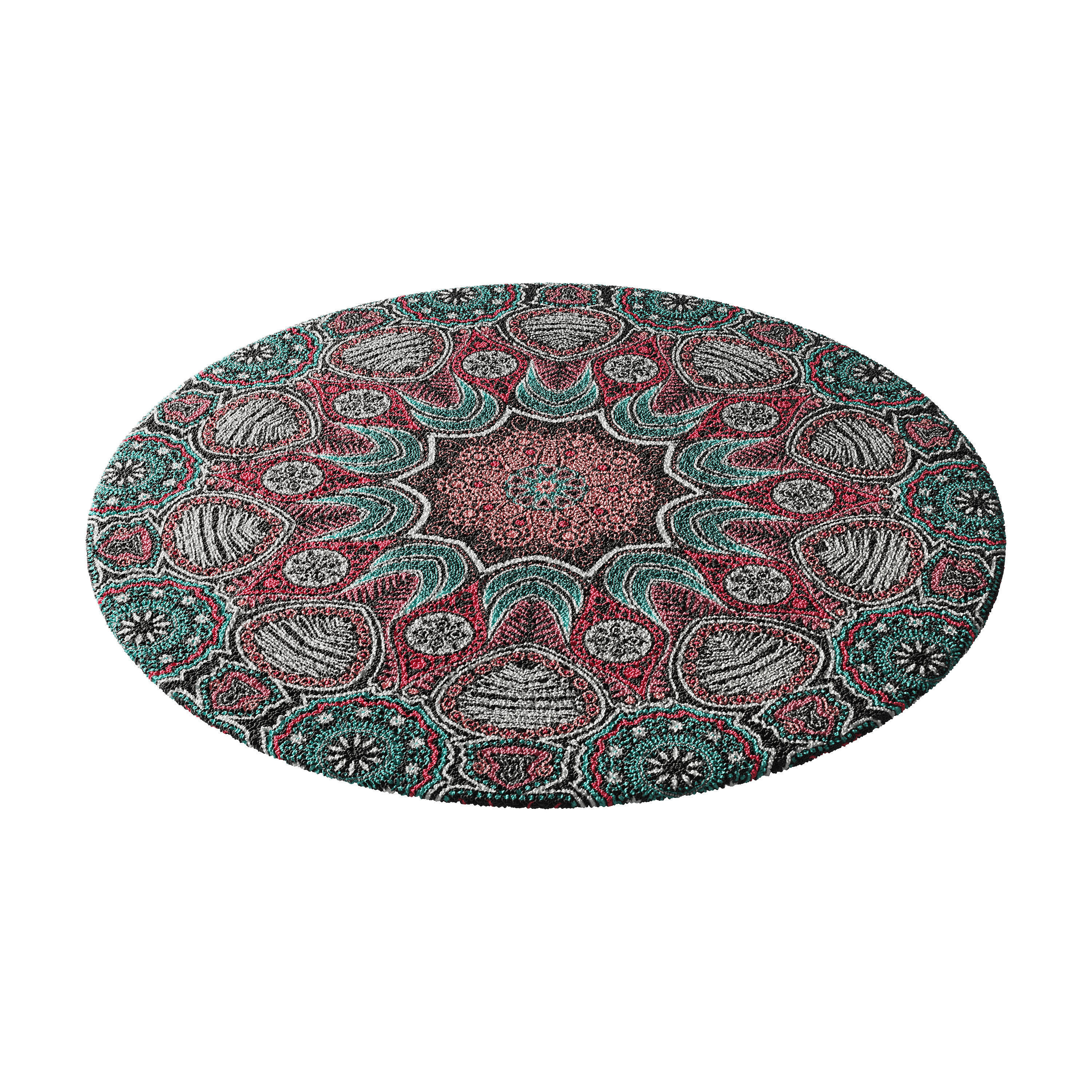 round carpet 30 3D model_4