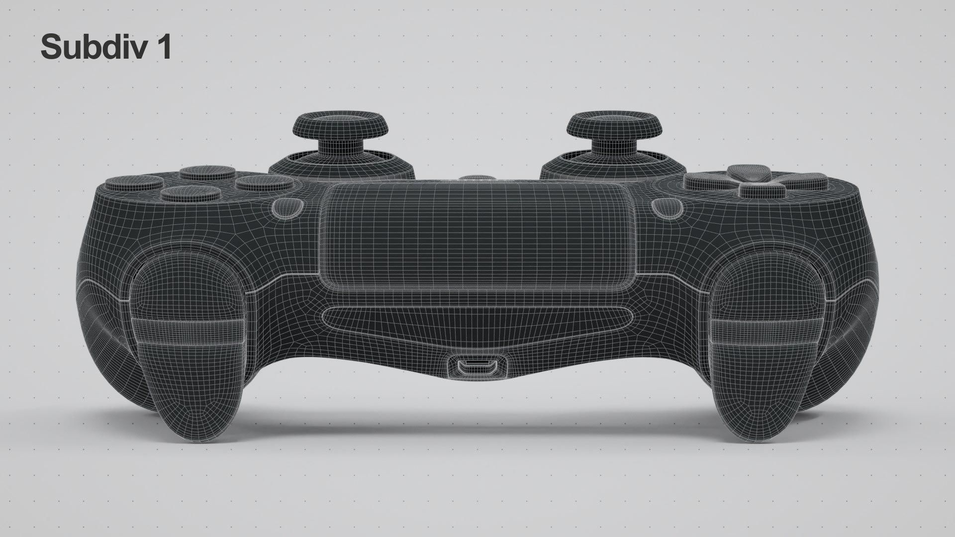 Dualshock 4 Wireless Controller Low-poly 3D model_20