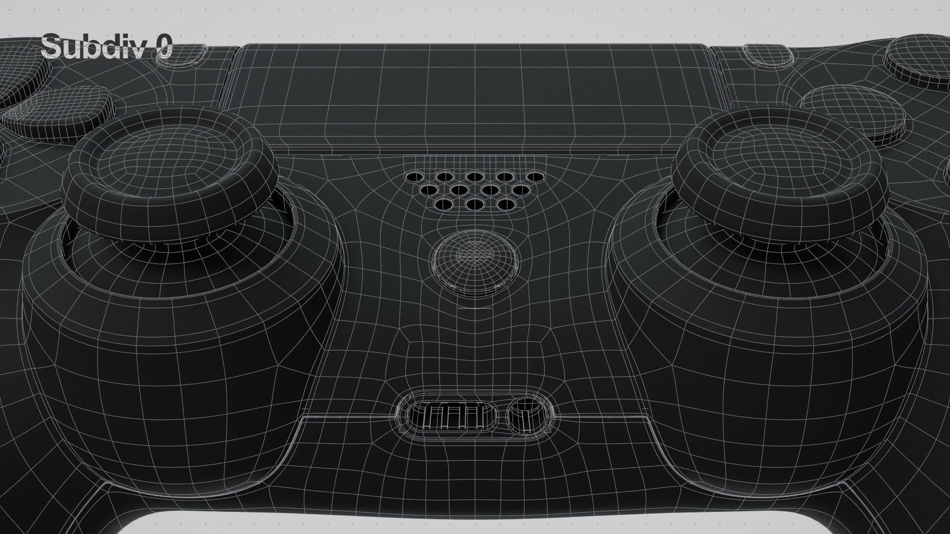 Dualshock 4 Wireless Controller Low-poly 3D model_33