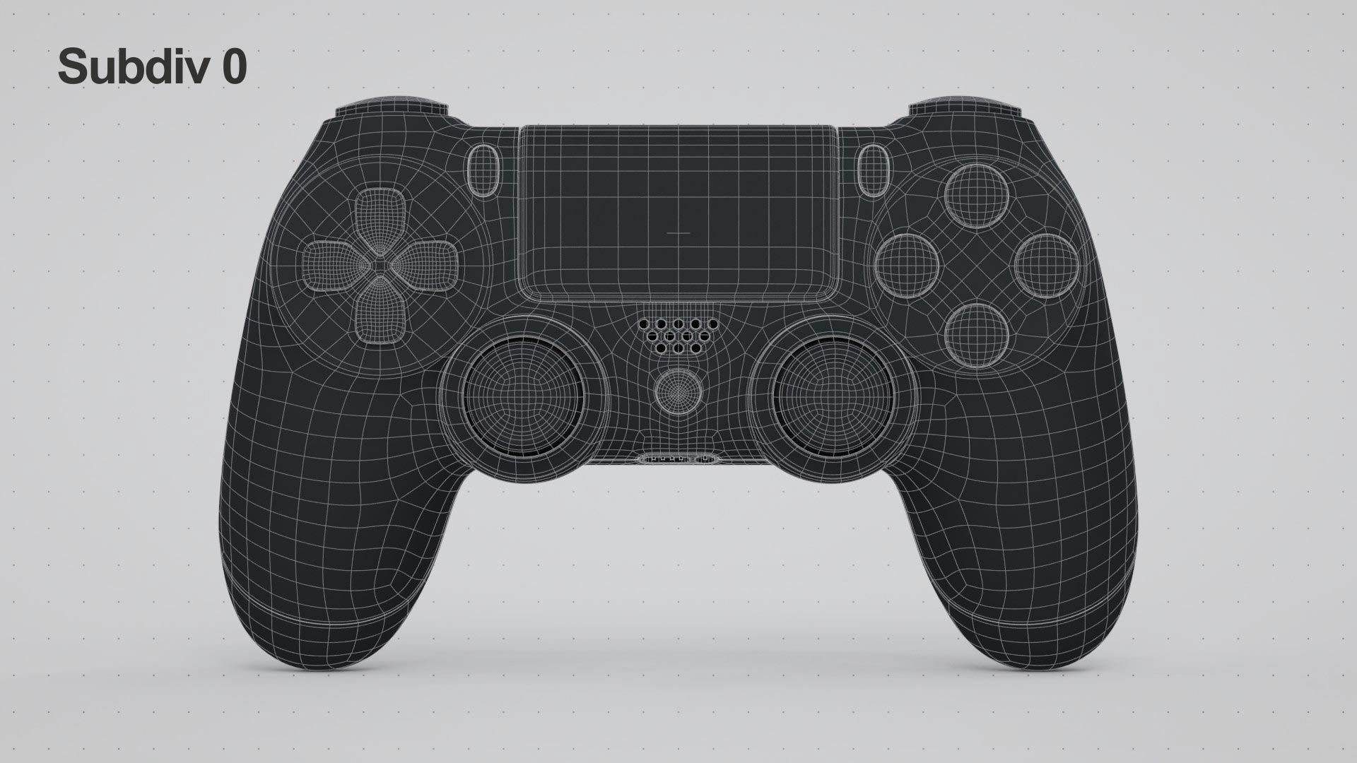 Dualshock 4 Wireless Controller Low-poly 3D model_13