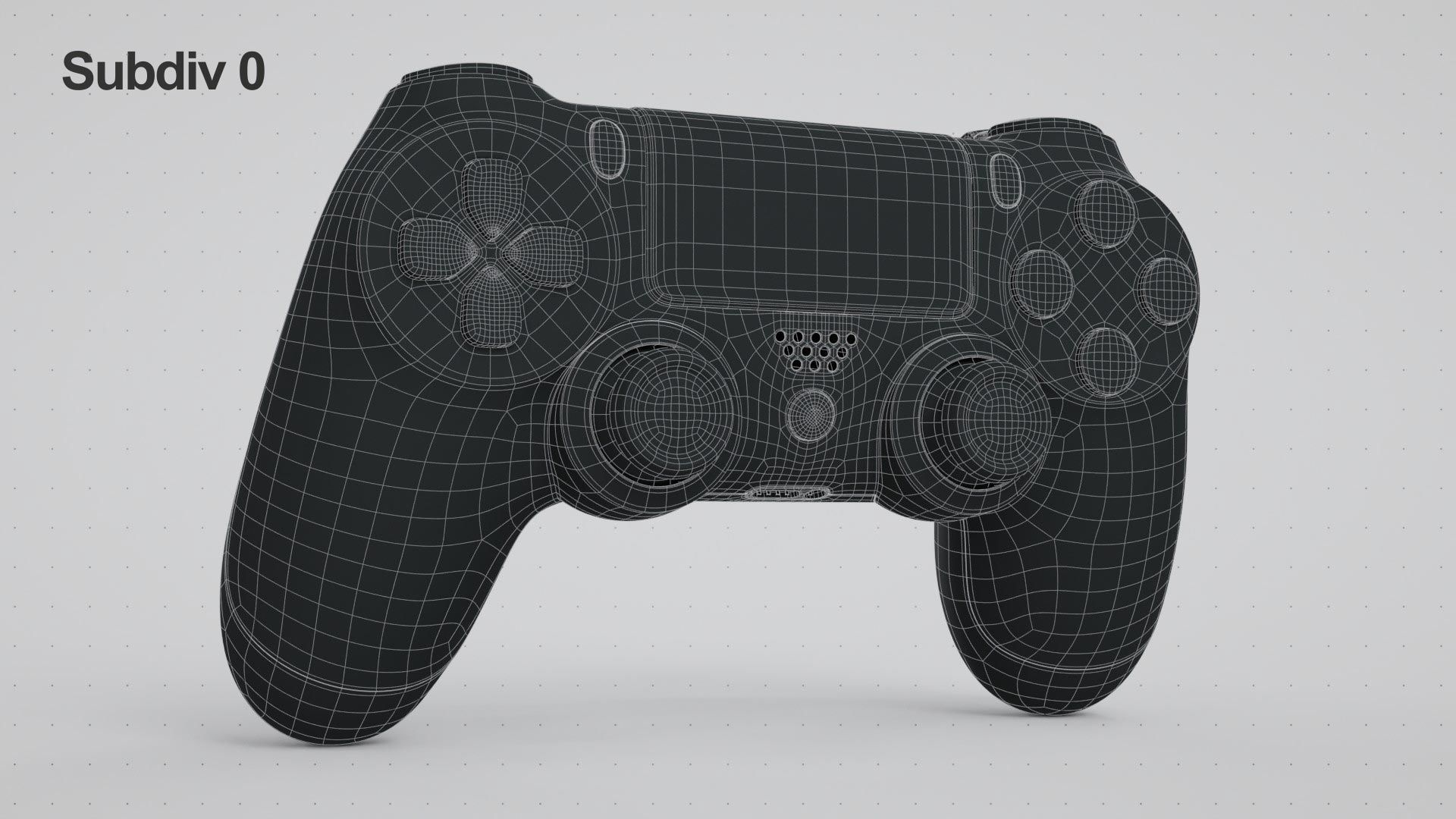 Dualshock 4 Wireless Controller Low-poly 3D model_15