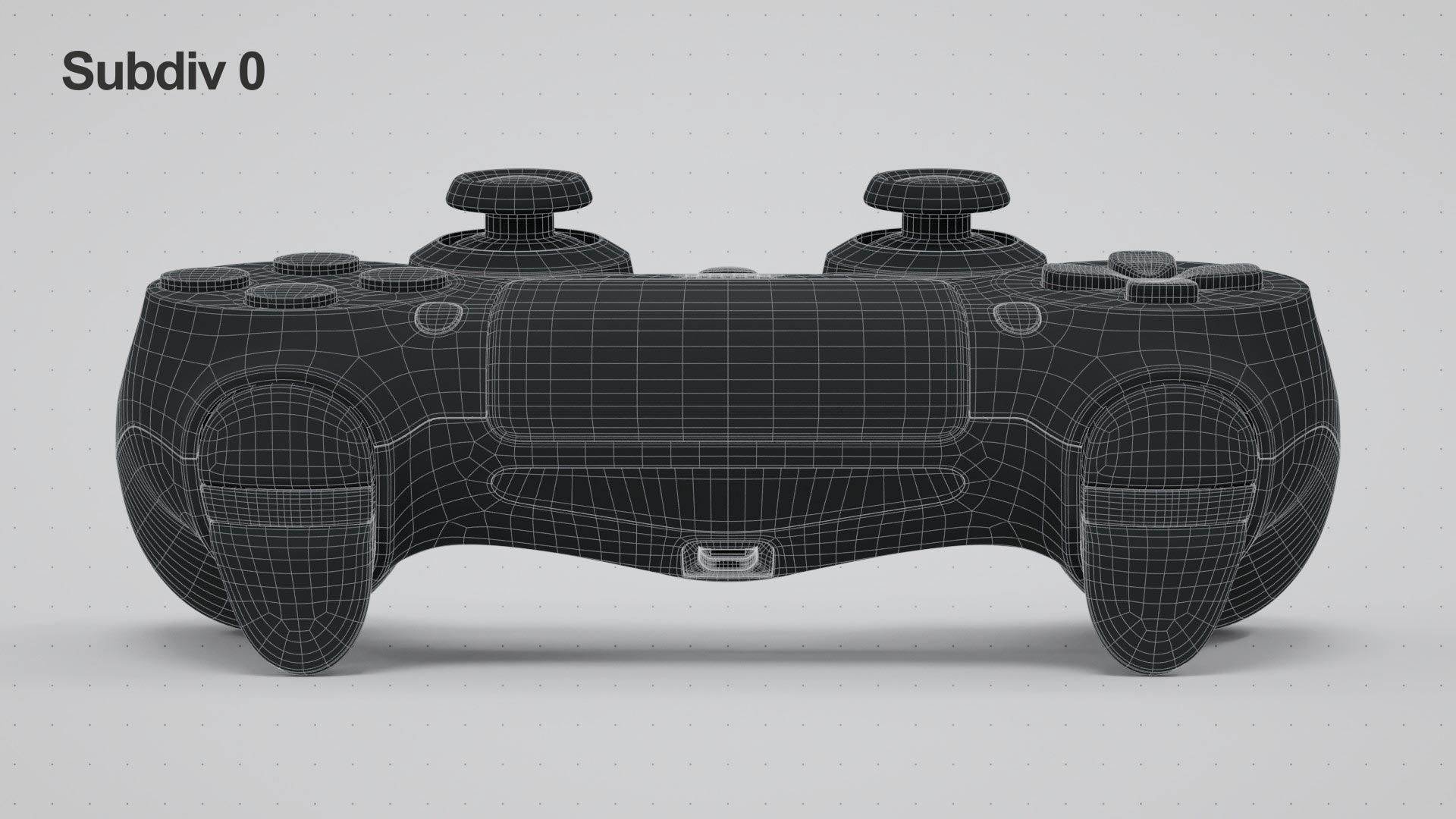 Dualshock 4 Wireless Controller Low-poly 3D model_19