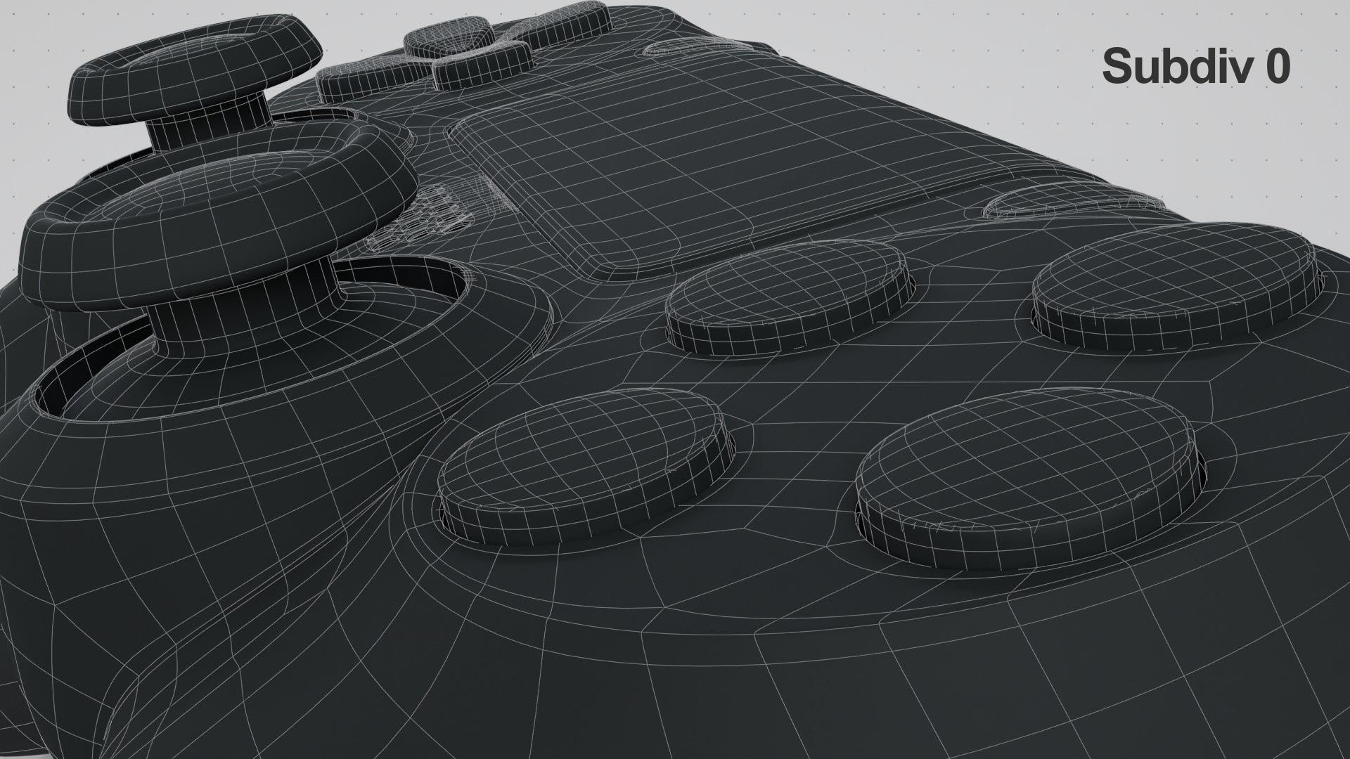 Dualshock 4 Wireless Controller Low-poly 3D model_29