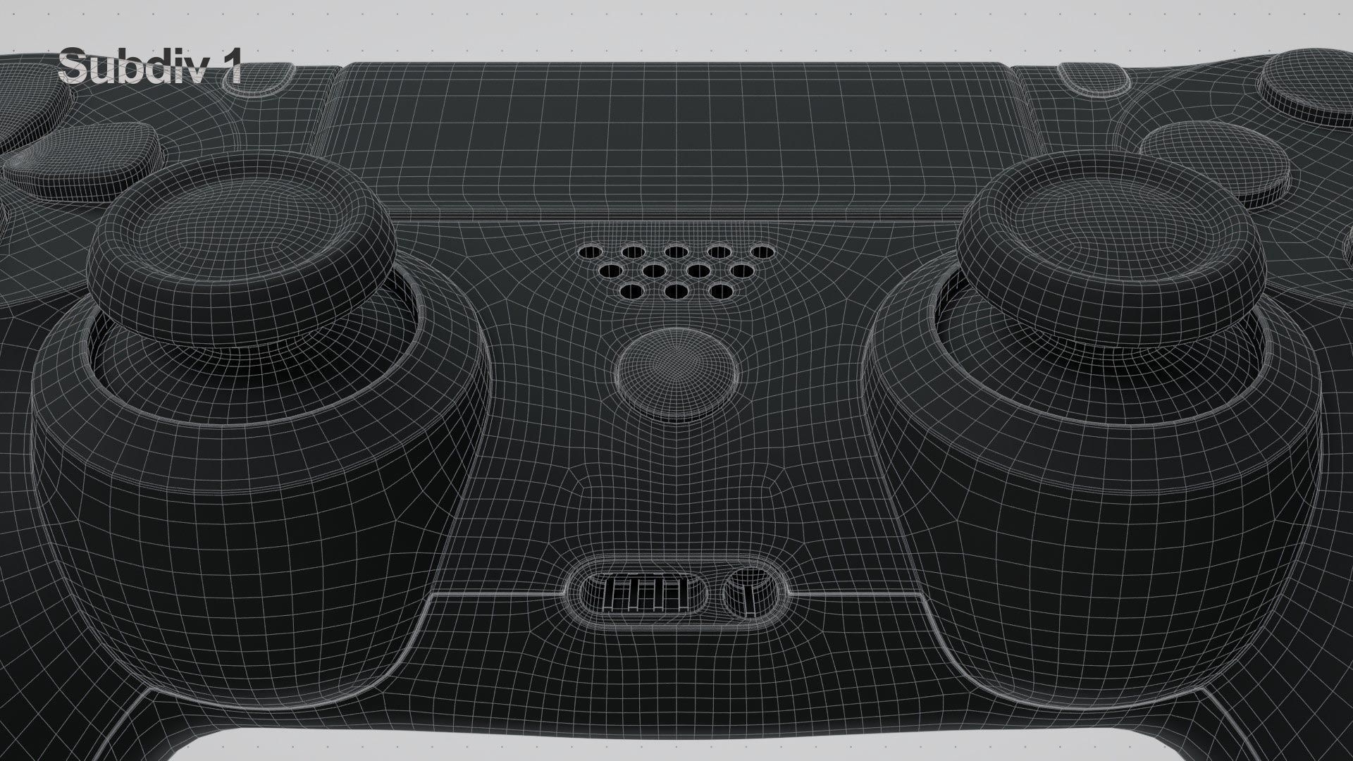 Dualshock 4 Wireless Controller Low-poly 3D model_34