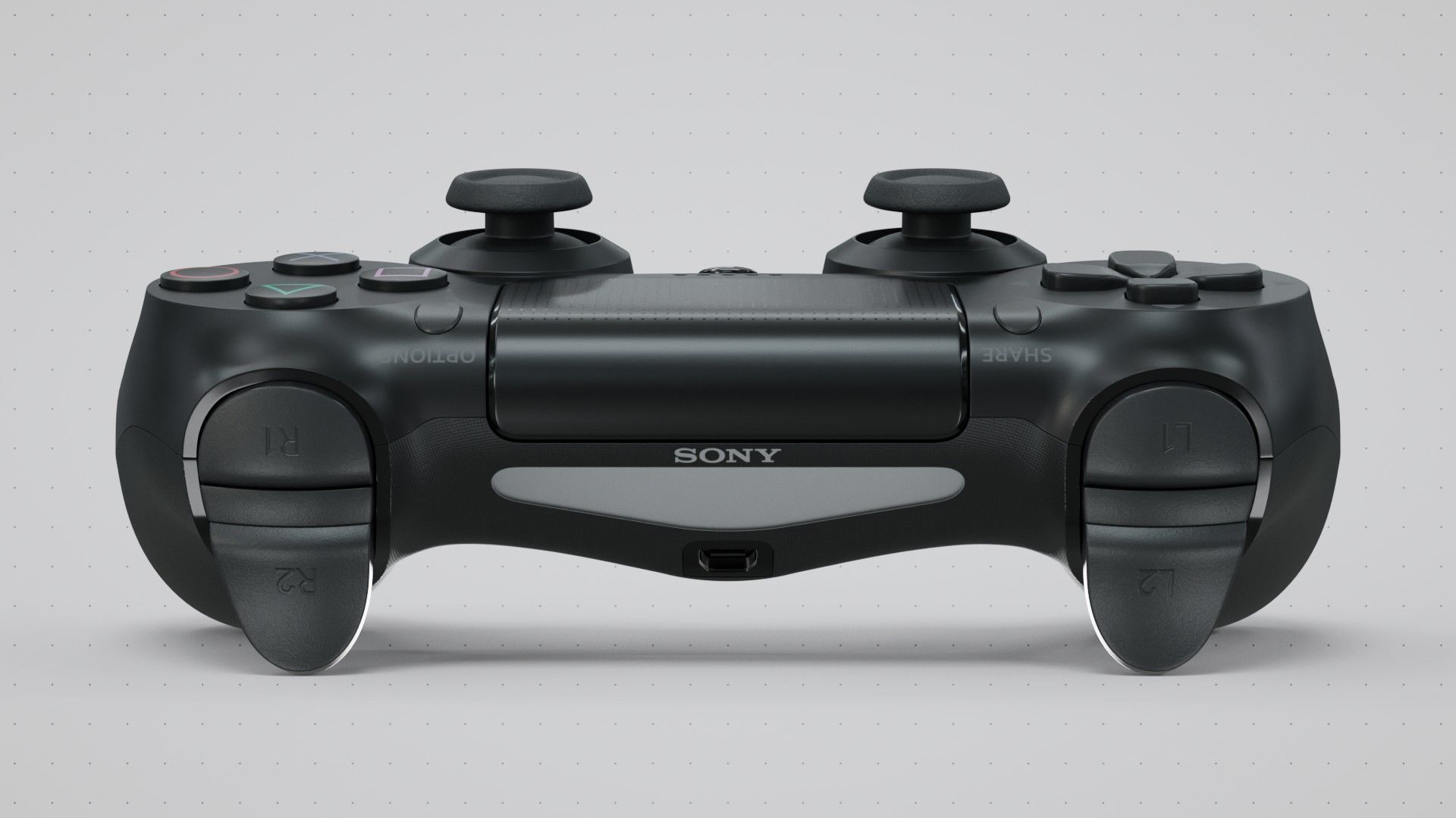 Dualshock 4 Wireless Controller Low-poly 3D model_3