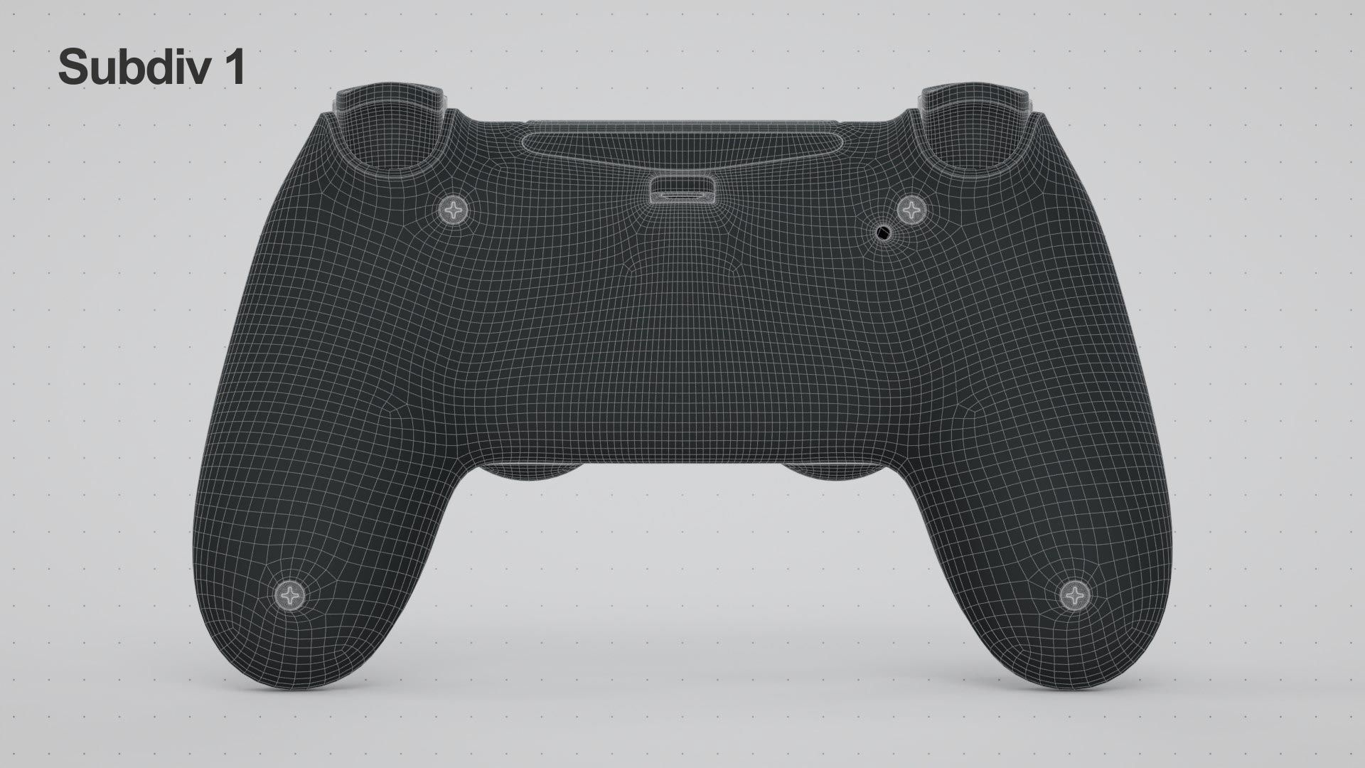 Dualshock 4 Wireless Controller Low-poly 3D model_24