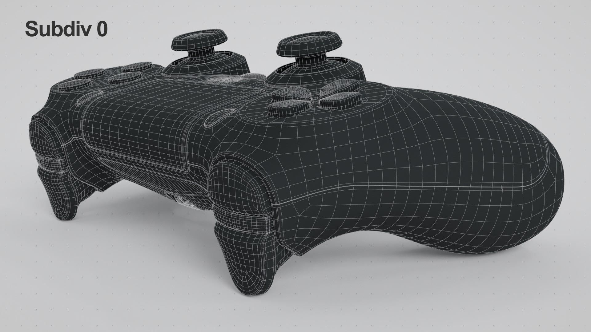 Dualshock 4 Wireless Controller Low-poly 3D model_27