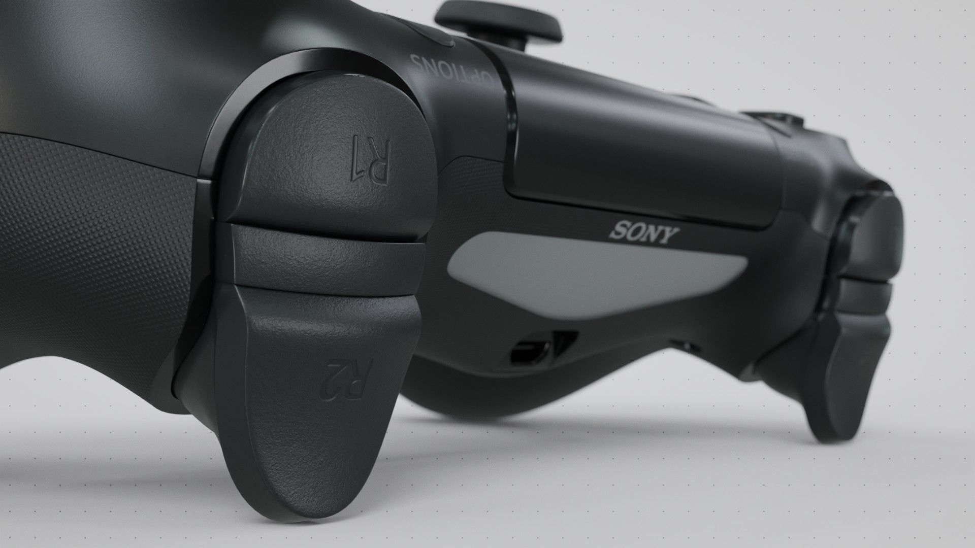 Dualshock 4 Wireless Controller Low-poly 3D model_9