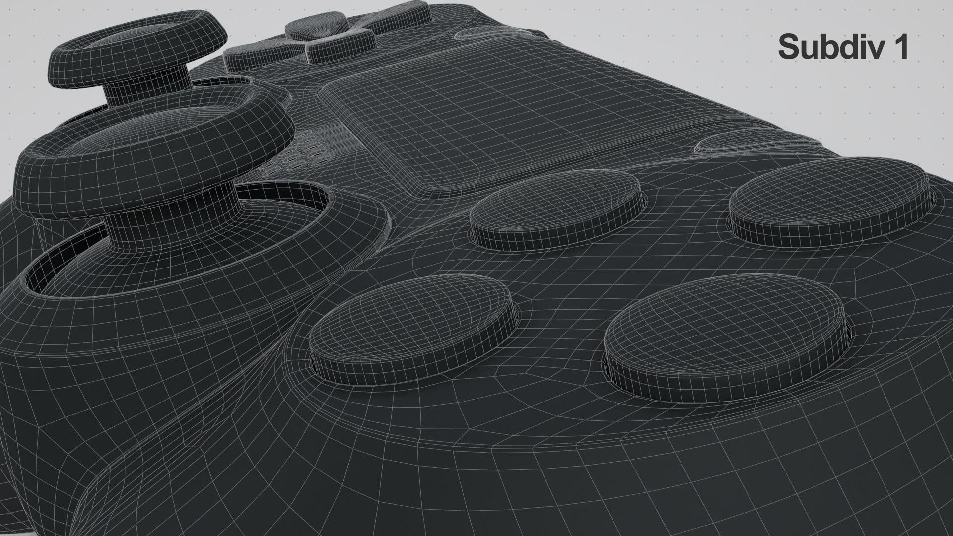 Dualshock 4 Wireless Controller Low-poly 3D model_30