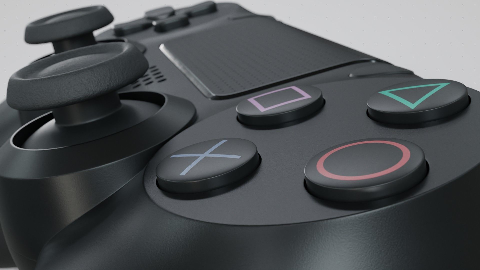 Dualshock 4 Wireless Controller Low-poly 3D model_8