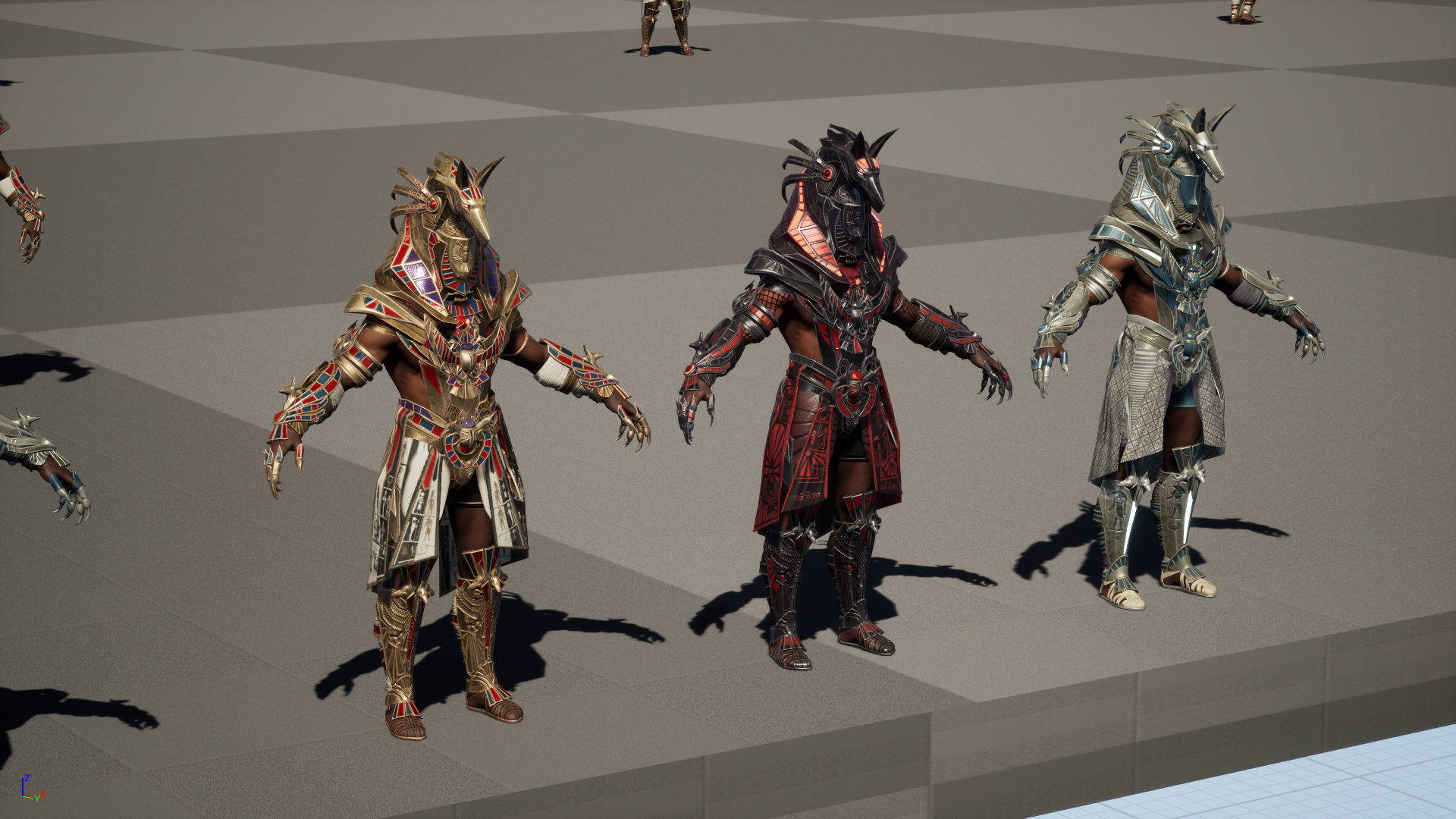 Anubis Egyptian God Low-poly 3D model_38