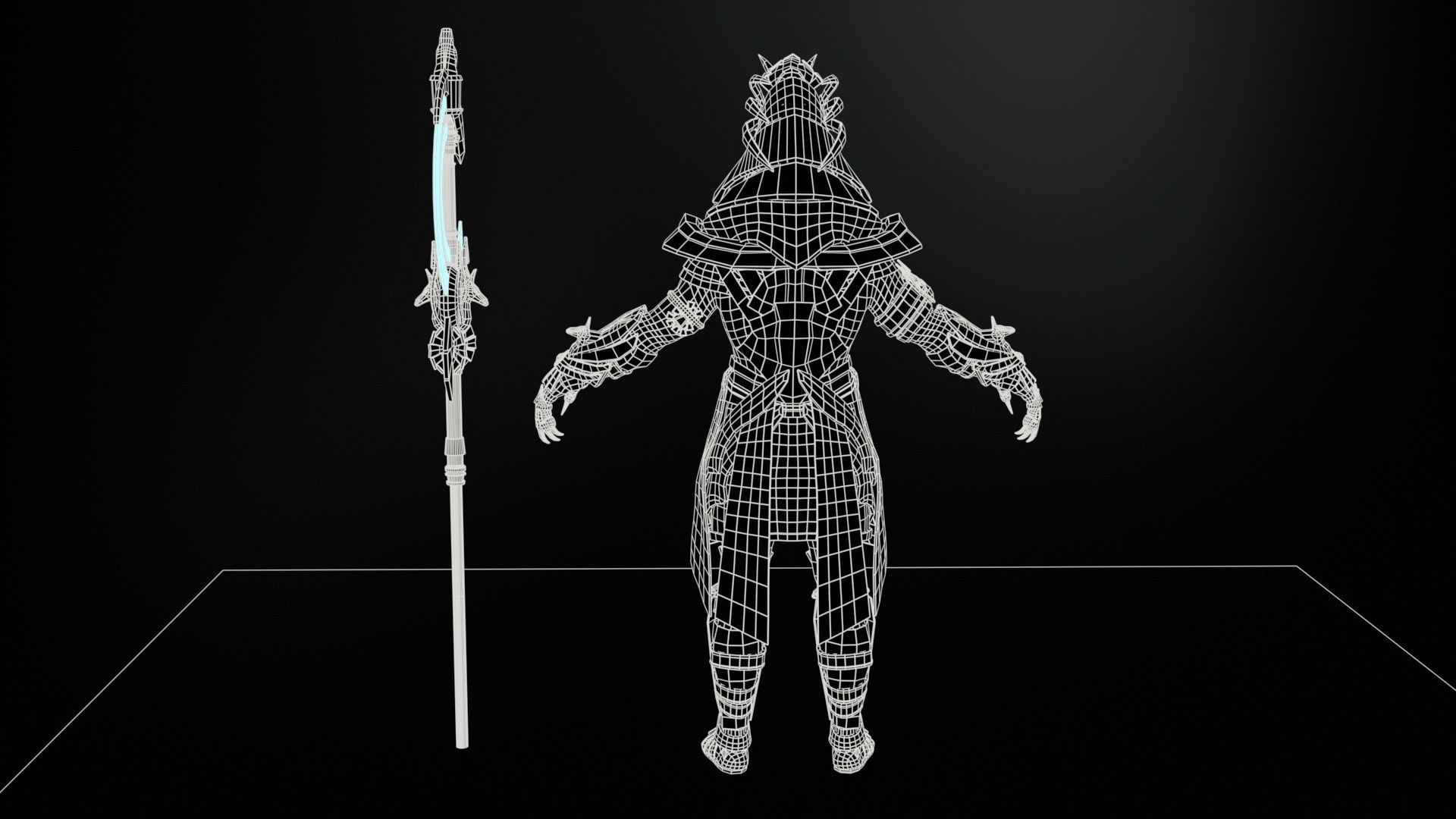 Anubis Egyptian God Low-poly 3D model_8