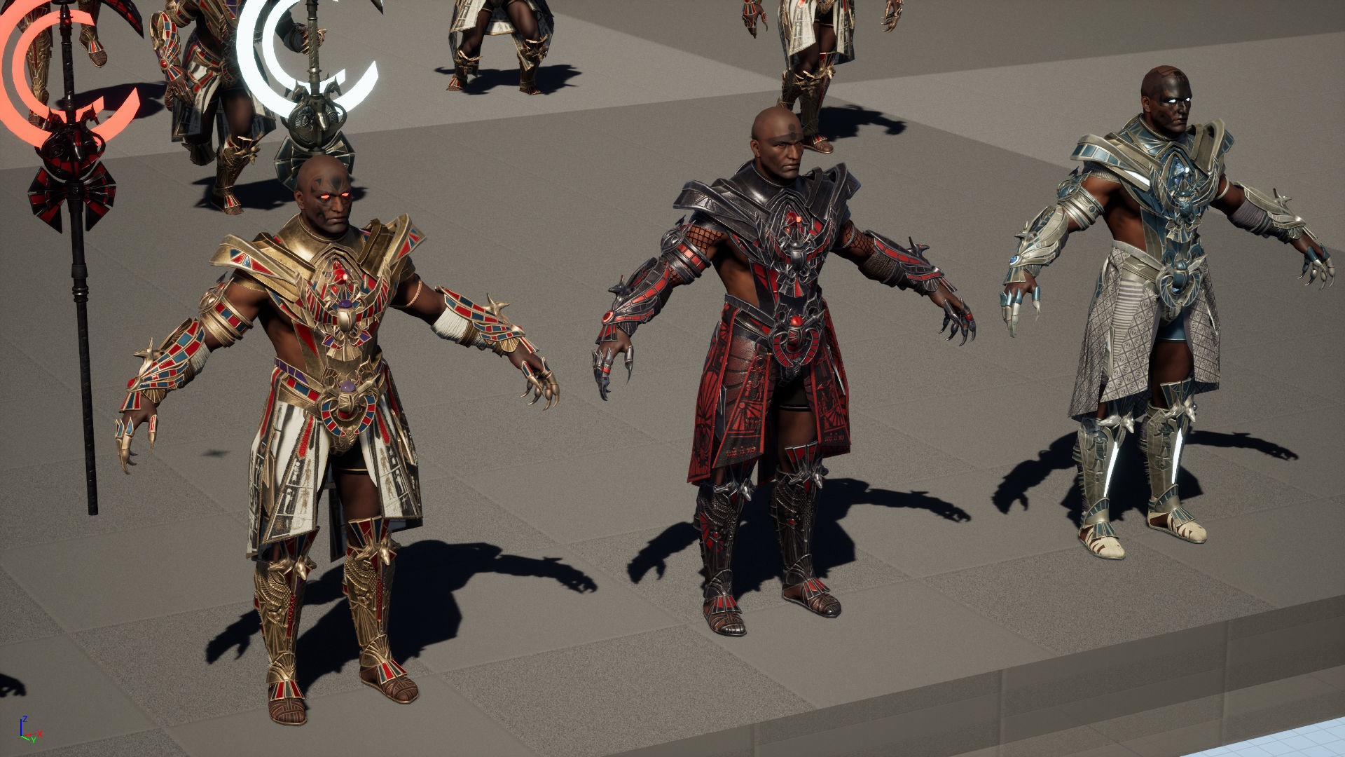 Anubis Egyptian God Low-poly 3D model_44