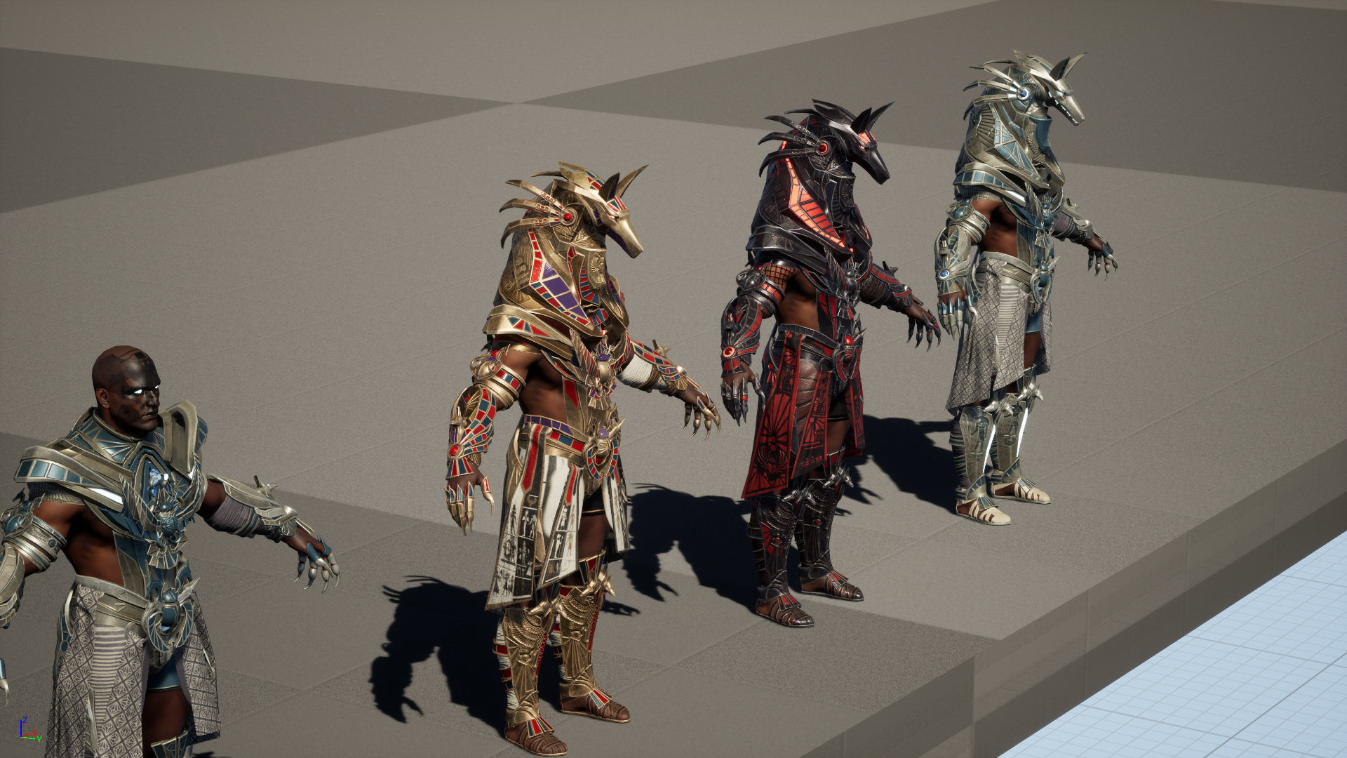 Anubis Egyptian God Low-poly 3D model_41