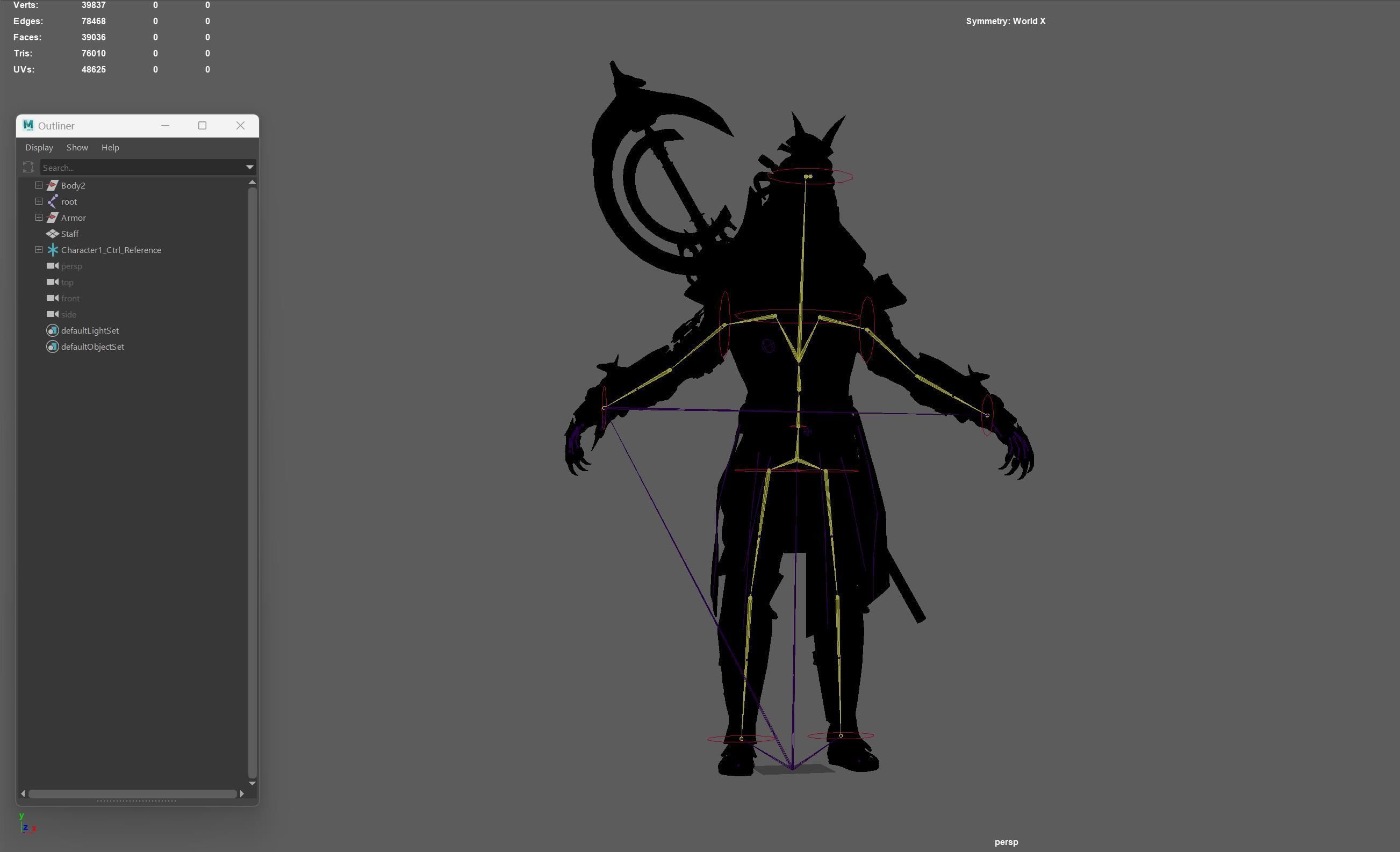 Anubis Egyptian God Low-poly 3D model_47