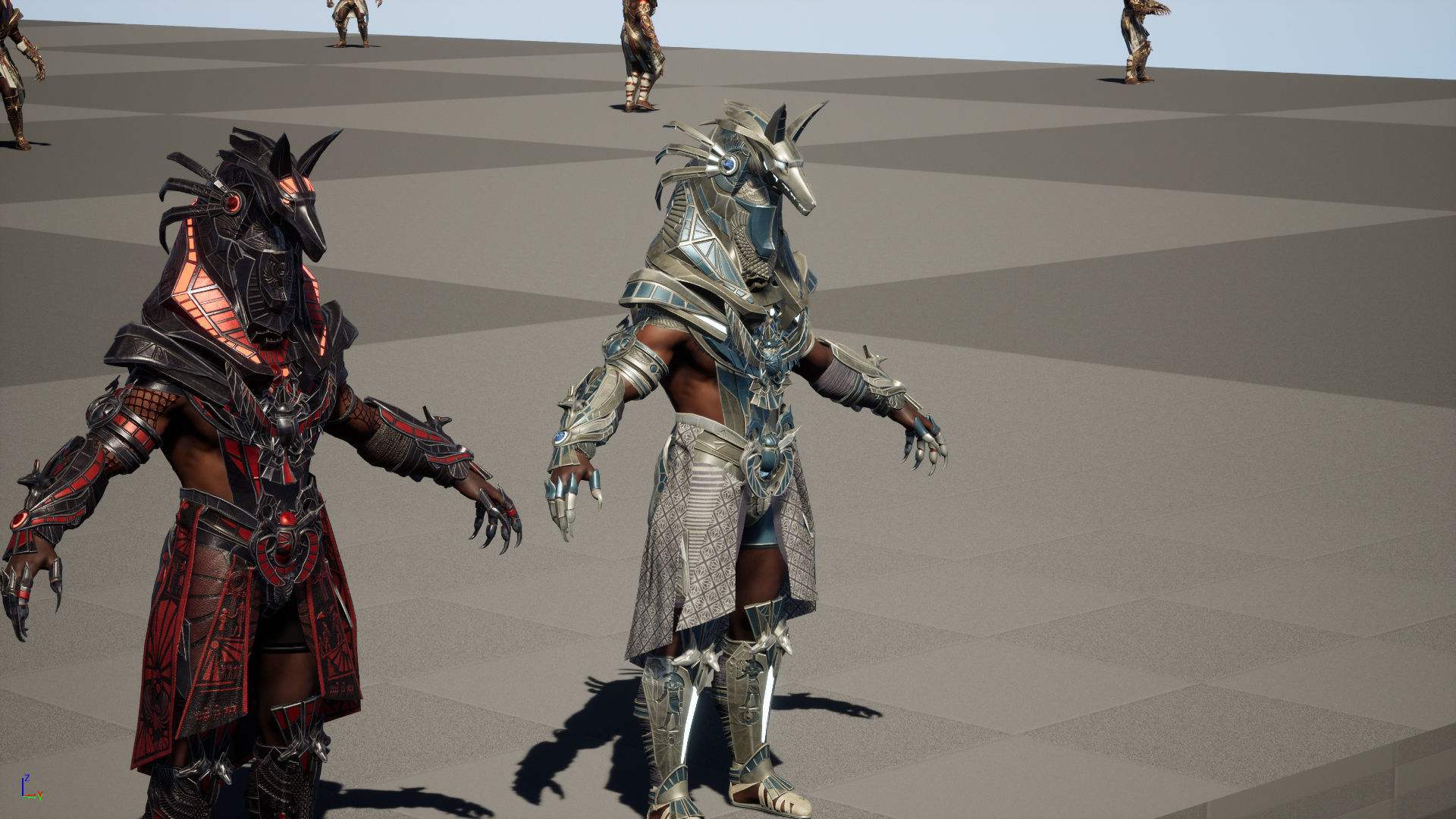 Anubis Egyptian God Low-poly 3D model_39