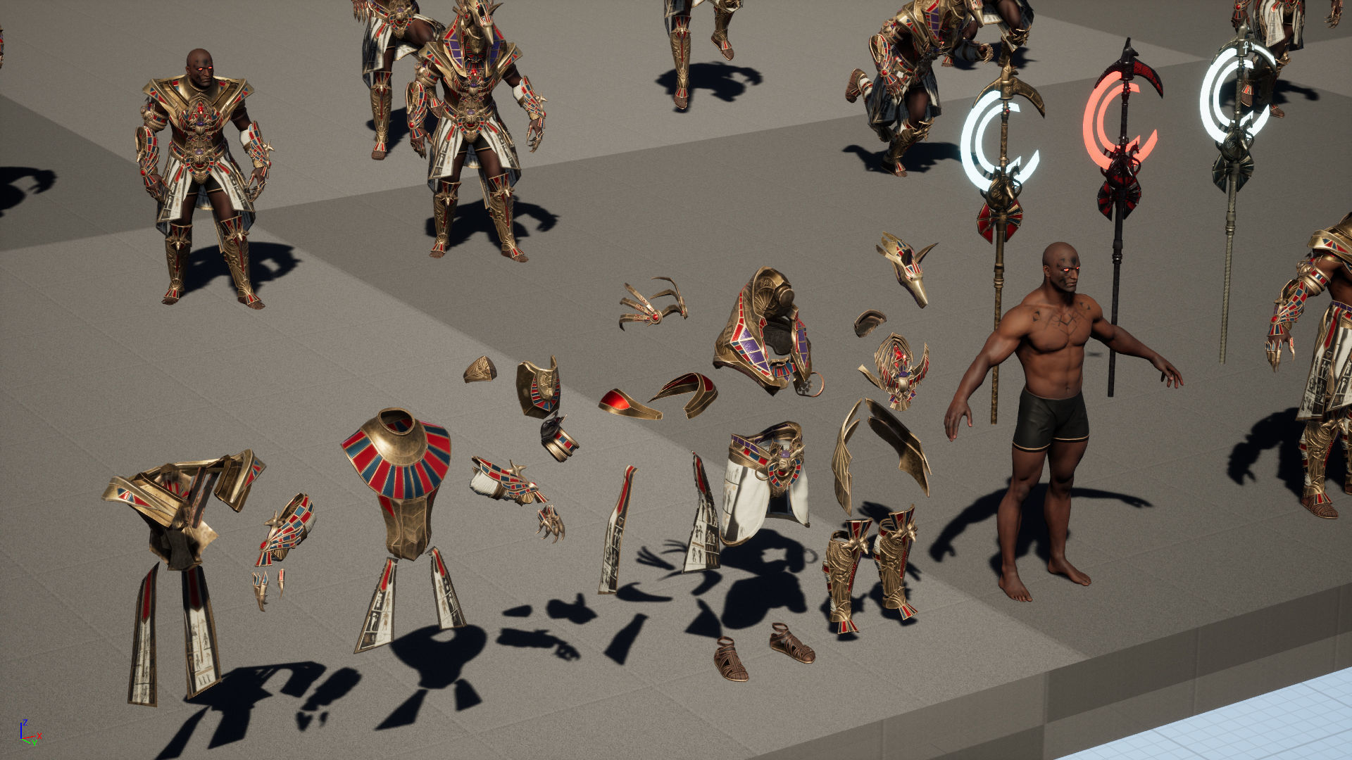 Anubis Egyptian God Low-poly 3D model_42