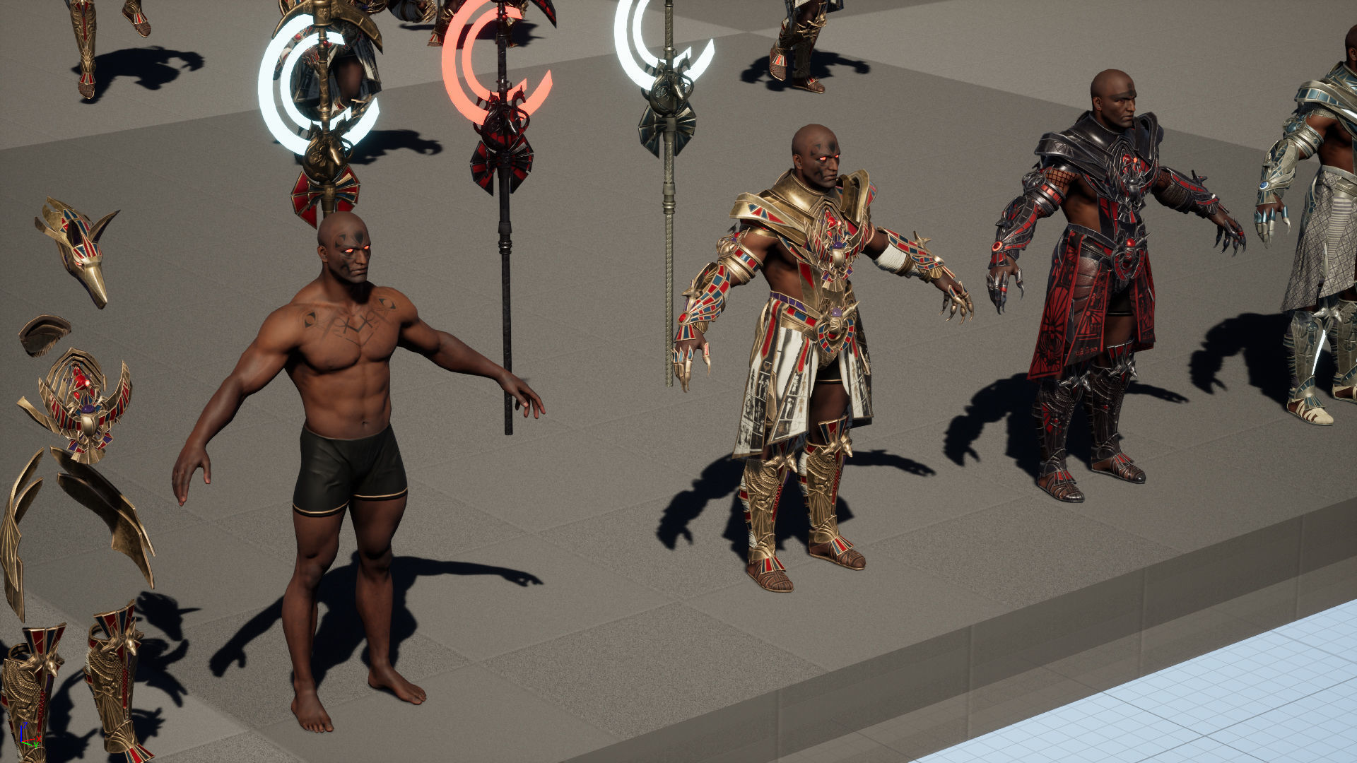 Anubis Egyptian God Low-poly 3D model_43