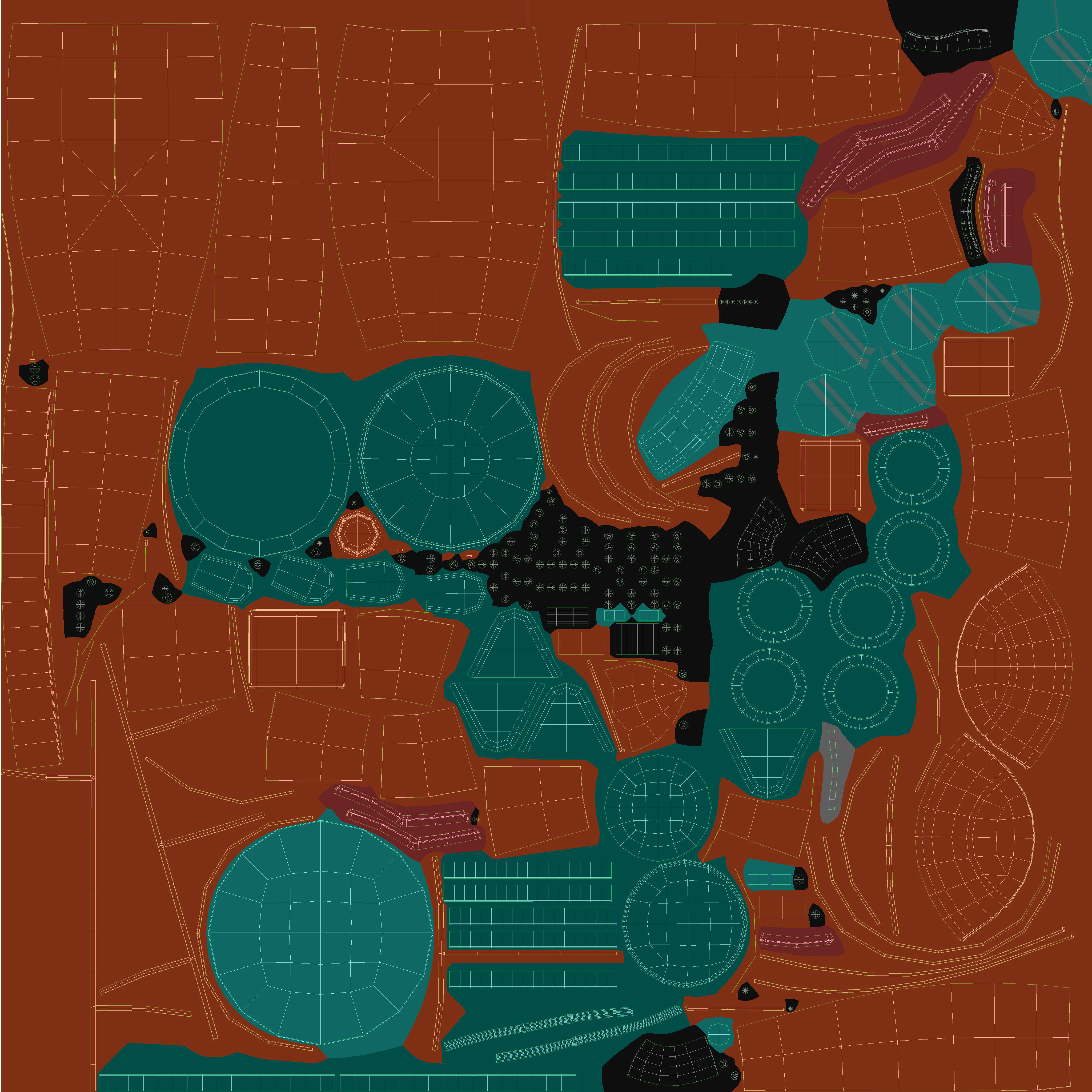 Cartoon Green Submarine 3D model_14