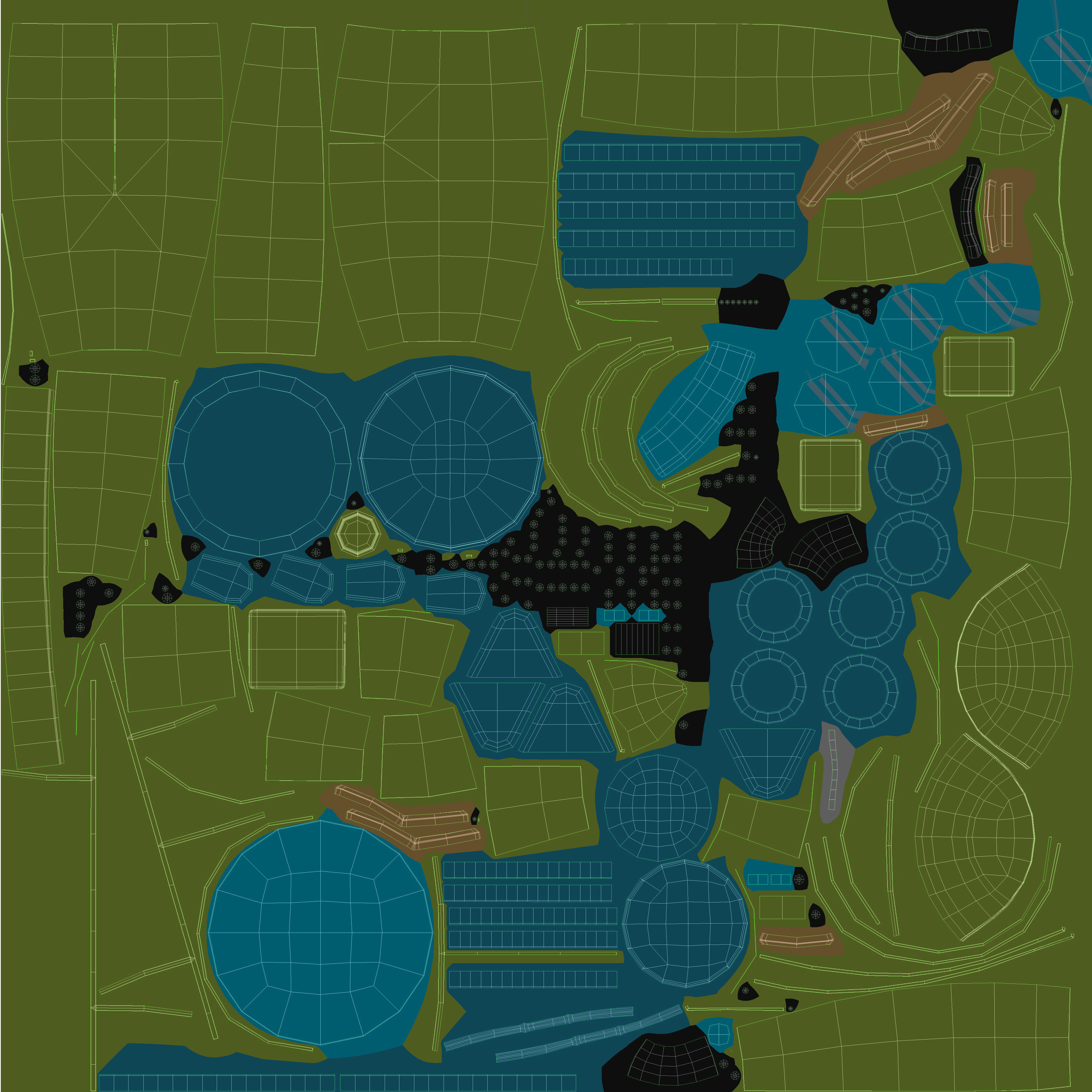 Cartoon Green Submarine 3D model_13